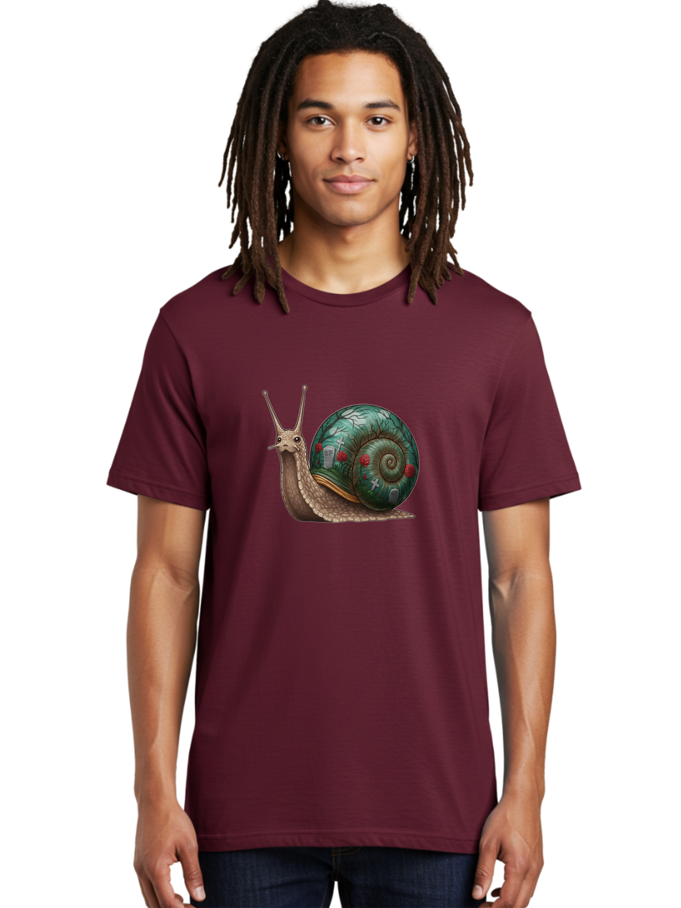 Snail-With-Cemetery-Shell Men'S Graphic Tee, 100% Cotton, Comfortable Casual Summer Wear, Machine Washable, Vintage Camera, Old Camera, Antique Camera, Black Camera, Classic Photography, Photography Equipment, Nostalgic Device, Film Camera, Bah134