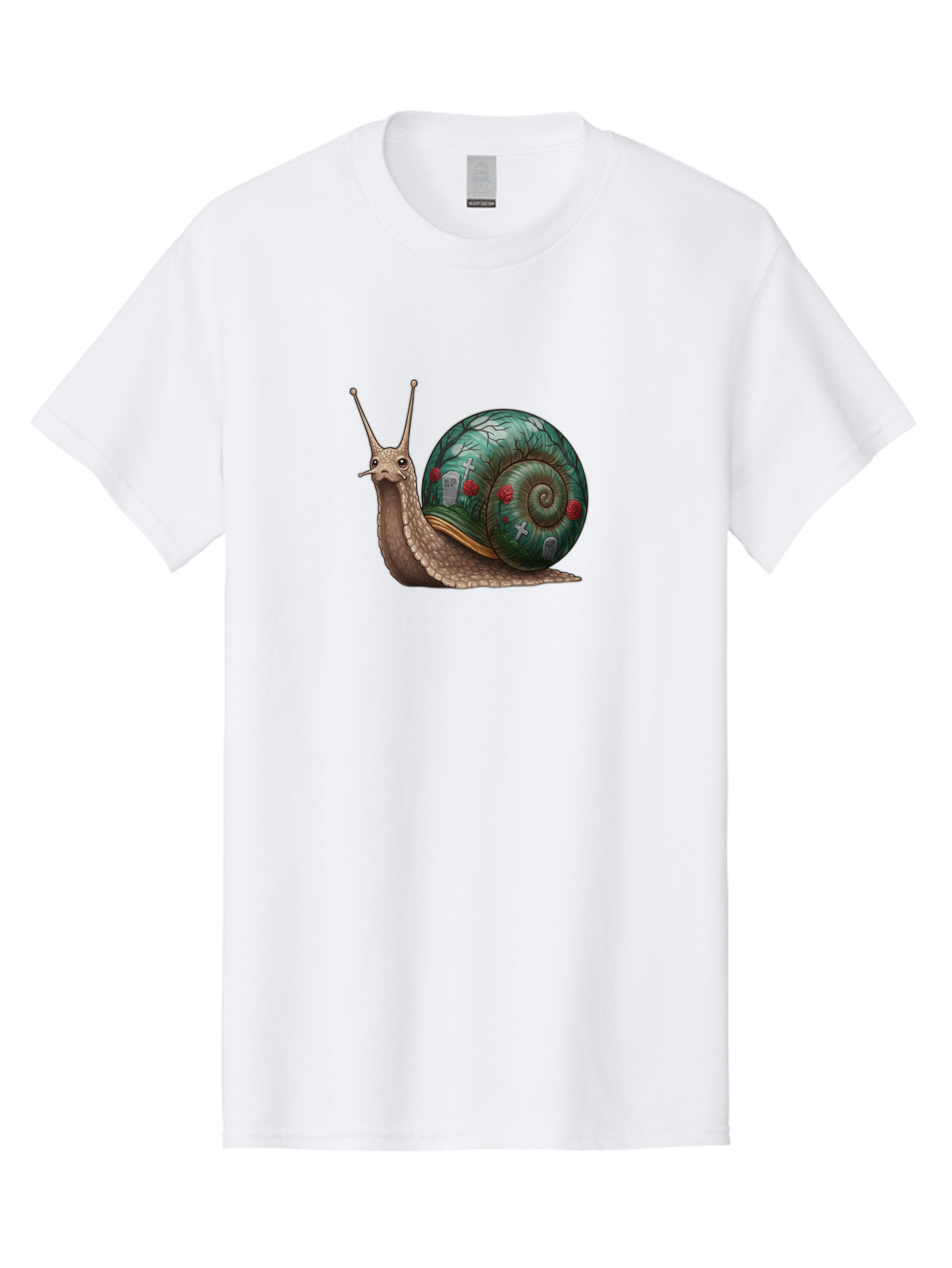 Snail-With-Cemetery-Shell Men'S Graphic Tee, 100% Cotton, Comfortable Casual Summer Wear, Machine Washable, Vintage Camera, Old Camera, Antique Camera, Black Camera, Classic Photography, Photography Equipment, Nostalgic Device, Film Camera, Bah134