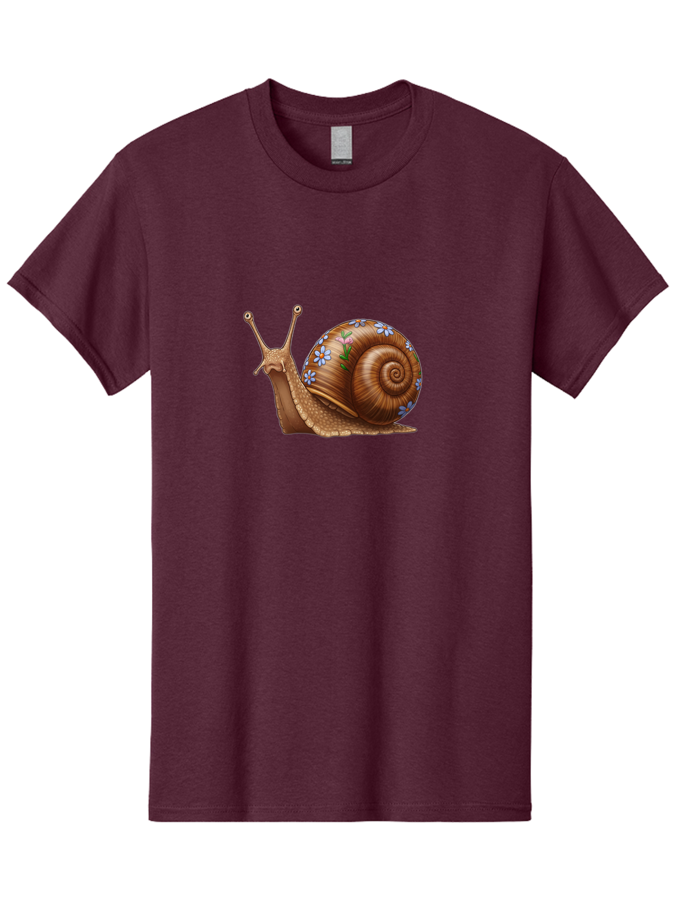 Snail-With-Flowers-3 Men'S Graphic Tee, 100% Cotton, Comfortable Casual Summer Wear, Machine Washable, Vintage Camera, Old Camera, Antique Camera, Black Camera, Classic Photography, Photography Equipment, Nostalgic Device, Film Camera, Bah141