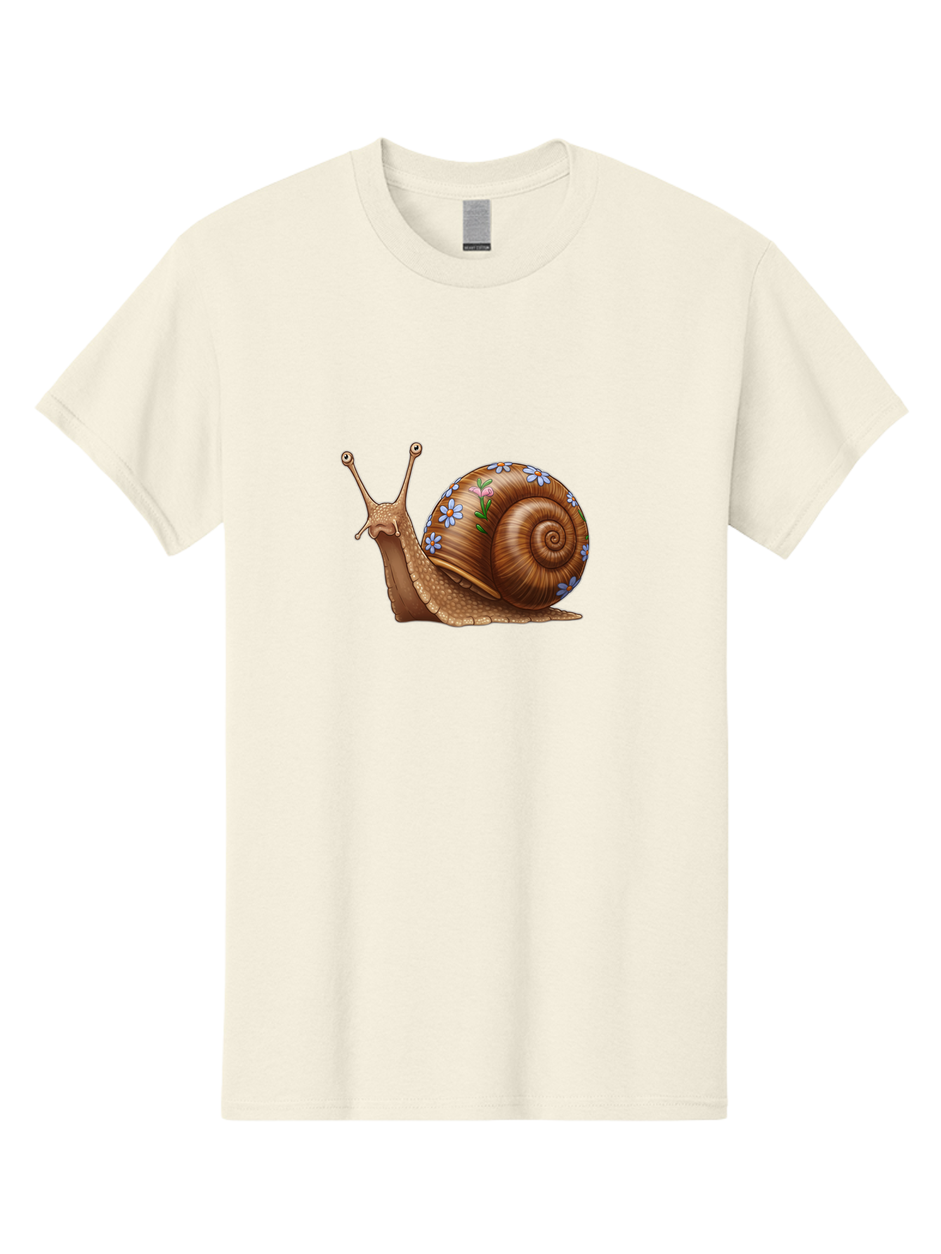 Snail-With-Flowers-3 Men'S Graphic Tee, 100% Cotton, Comfortable Casual Summer Wear, Machine Washable, Vintage Camera, Old Camera, Antique Camera, Black Camera, Classic Photography, Photography Equipment, Nostalgic Device, Film Camera, Bah141