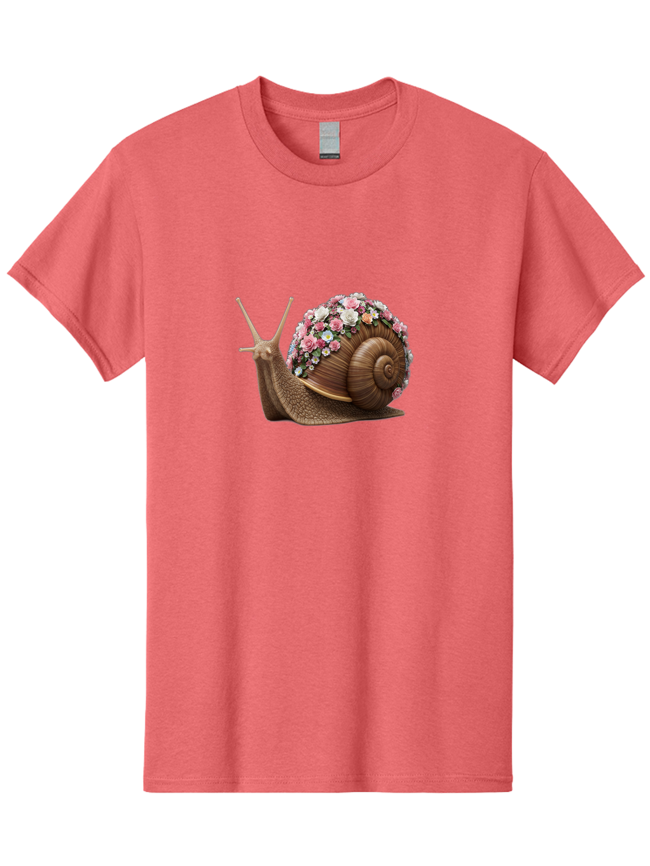 Snail-With-Flowers-4 Men'S Graphic Tee, 100% Cotton, Comfortable Casual Summer Wear, Machine Washable, Vintage Camera, Old Camera, Antique Camera, Black Camera, Classic Photography, Photography Equipment, Nostalgic Device, Film Camera, Bah142