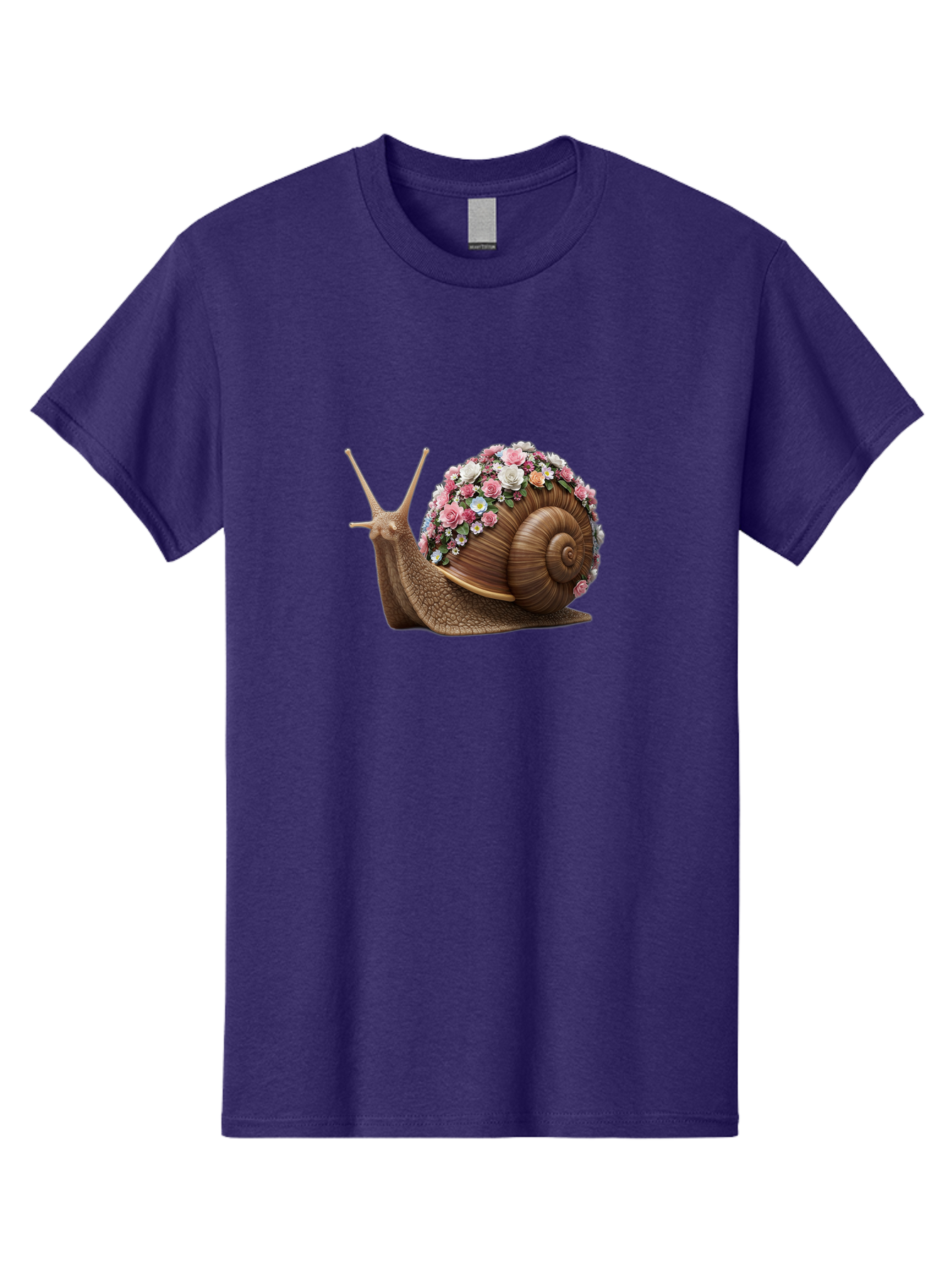 Snail-With-Flowers-4 Men'S Graphic Tee, 100% Cotton, Comfortable Casual Summer Wear, Machine Washable, Vintage Camera, Old Camera, Antique Camera, Black Camera, Classic Photography, Photography Equipment, Nostalgic Device, Film Camera, Bah142
