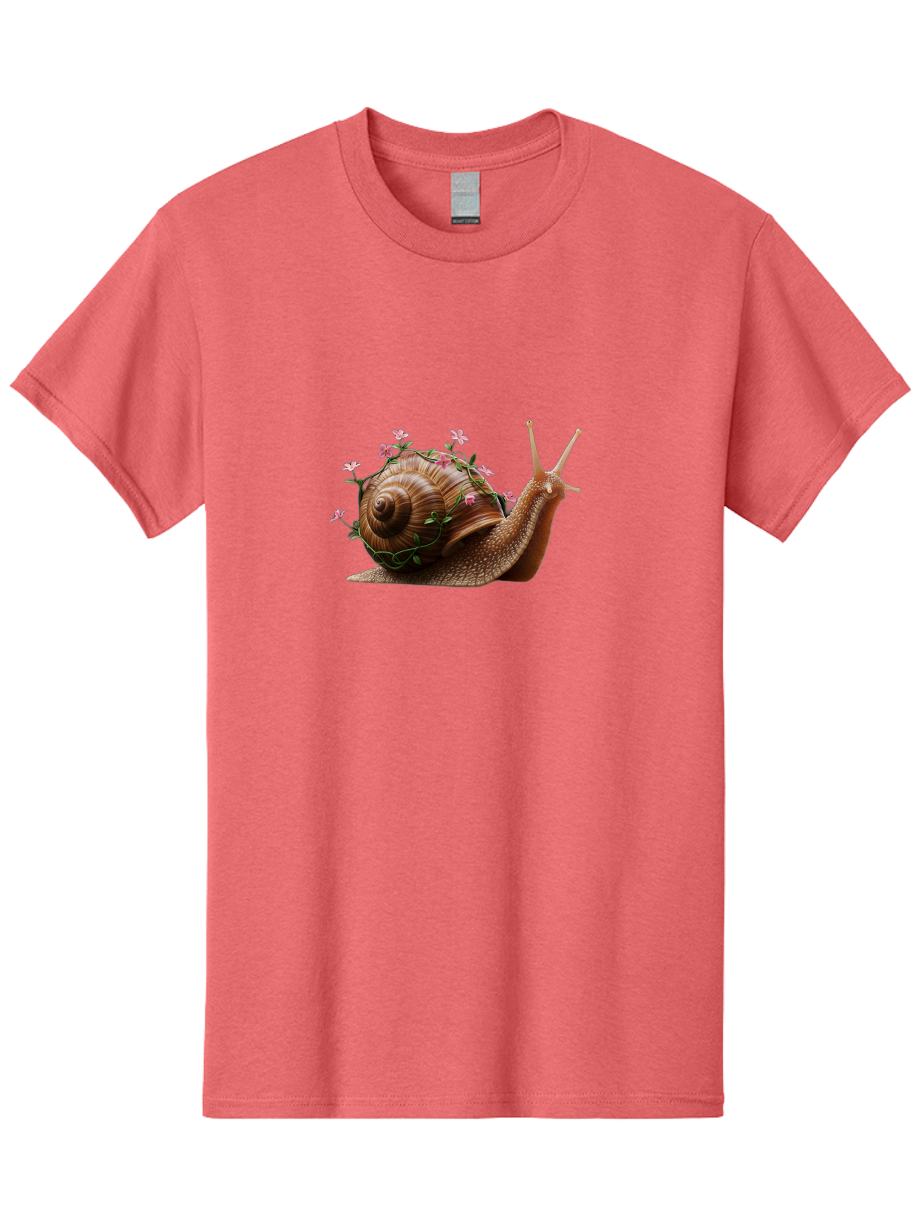 Snail-With-Flowers-5 Men'S Graphic Tee, 100% Cotton, Comfortable Casual Summer Wear, Machine Washable, Vintage Camera, Old Camera, Antique Camera, Black Camera, Classic Photography, Photography Equipment, Nostalgic Device, Film Camera, Bah143