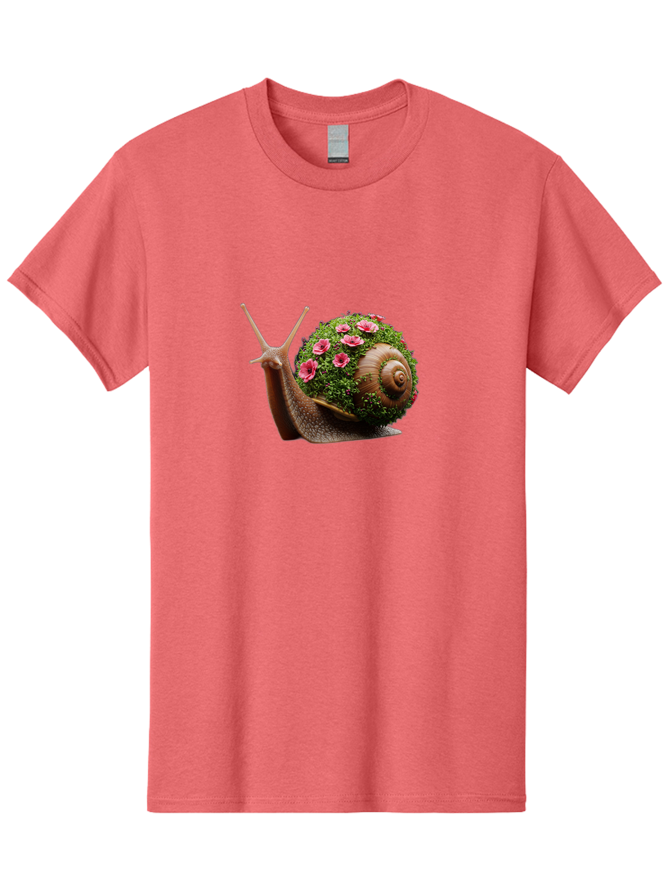 Snail-With-Flowers-6 Men'S Graphic Tee, 100% Cotton, Comfortable Casual Summer Wear, Machine Washable, Vintage Camera, Old Camera, Antique Camera, Black Camera, Classic Photography, Photography Equipment, Nostalgic Device, Film Camera, Bah144