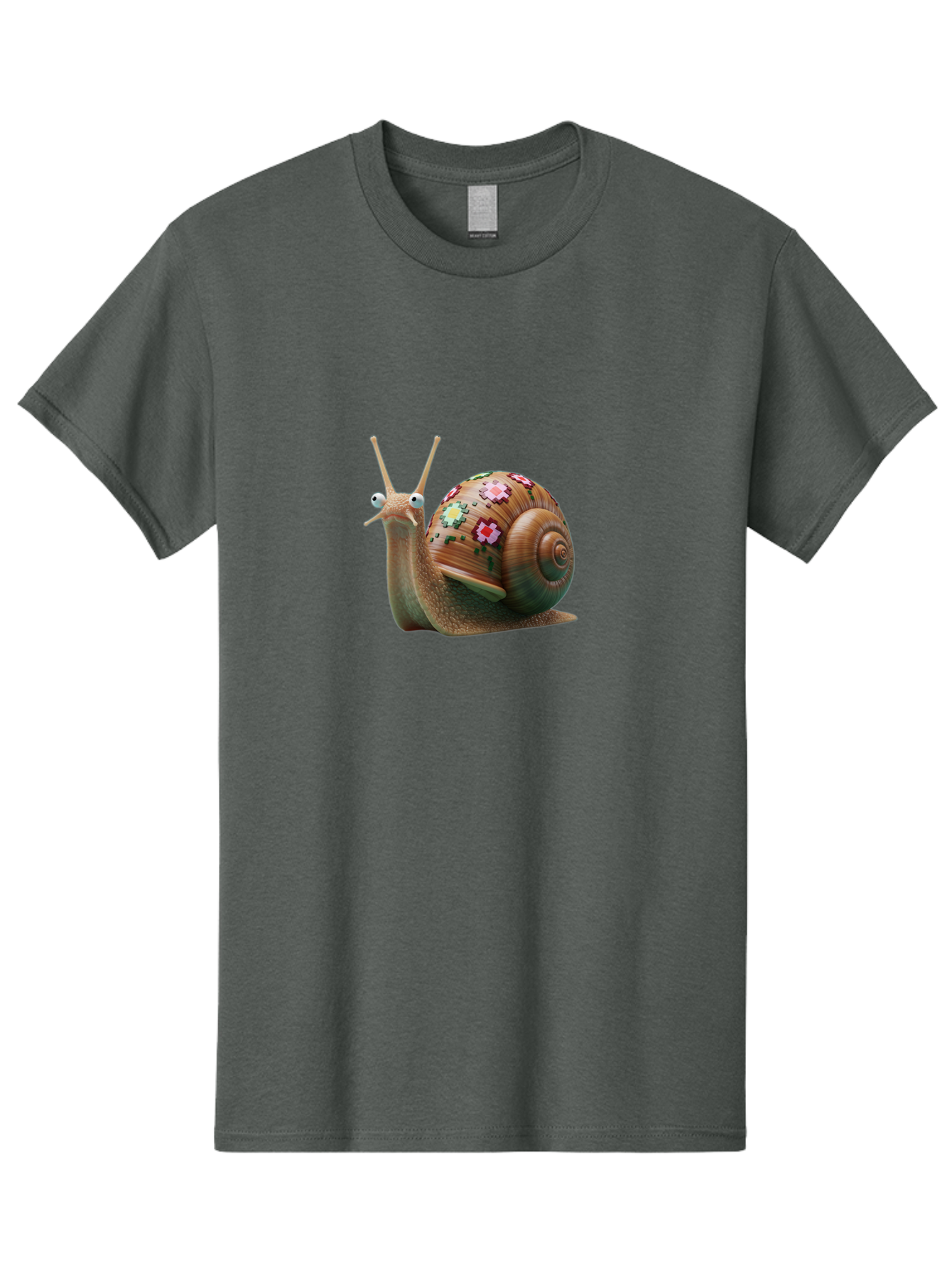 Snail-With-Flowers-7 Men'S Graphic Tee, 100% Cotton, Comfortable Casual Summer Wear, Machine Washable, Vintage Camera, Old Camera, Antique Camera, Black Camera, Classic Photography, Photography Equipment, Nostalgic Device, Film Camera, Bah145