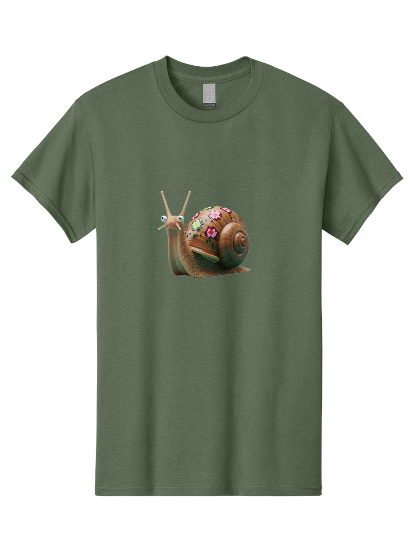 Snail-With-Flowers-7 Men'S Graphic Tee, 100% Cotton, Comfortable Casual Summer Wear, Machine Washable, Vintage Camera, Old Camera, Antique Camera, Black Camera, Classic Photography, Photography Equipment, Nostalgic Device, Film Camera, Bah145