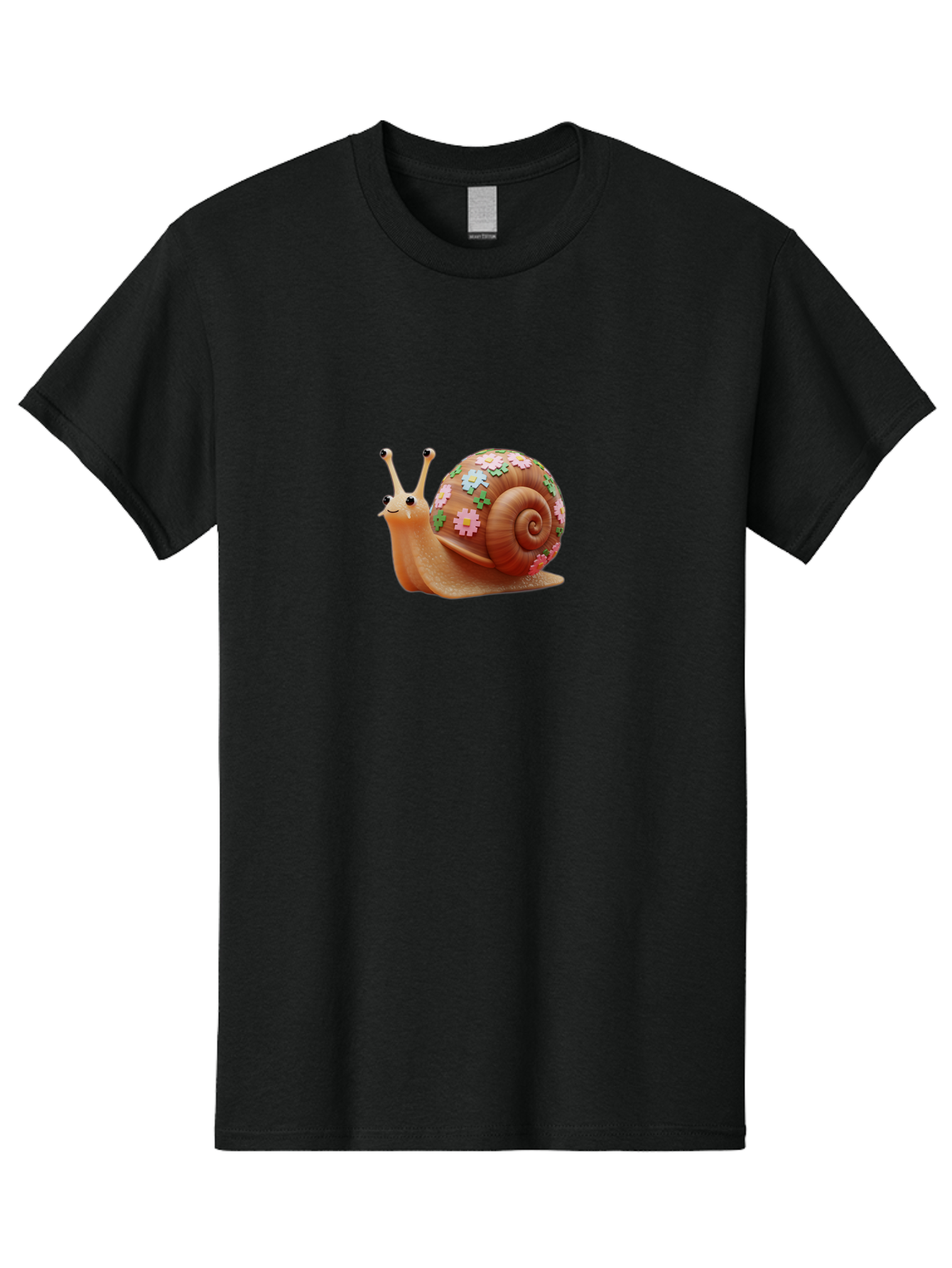 Snail-With-Flowers Men'S Graphic Tee, 100% Cotton, Comfortable Casual Summer Wear, Machine Washable, Vintage Camera, Old Camera, Antique Camera, Black Camera, Classic Photography, Photography Equipment, Nostalgic Device, Film Camera, Bah146