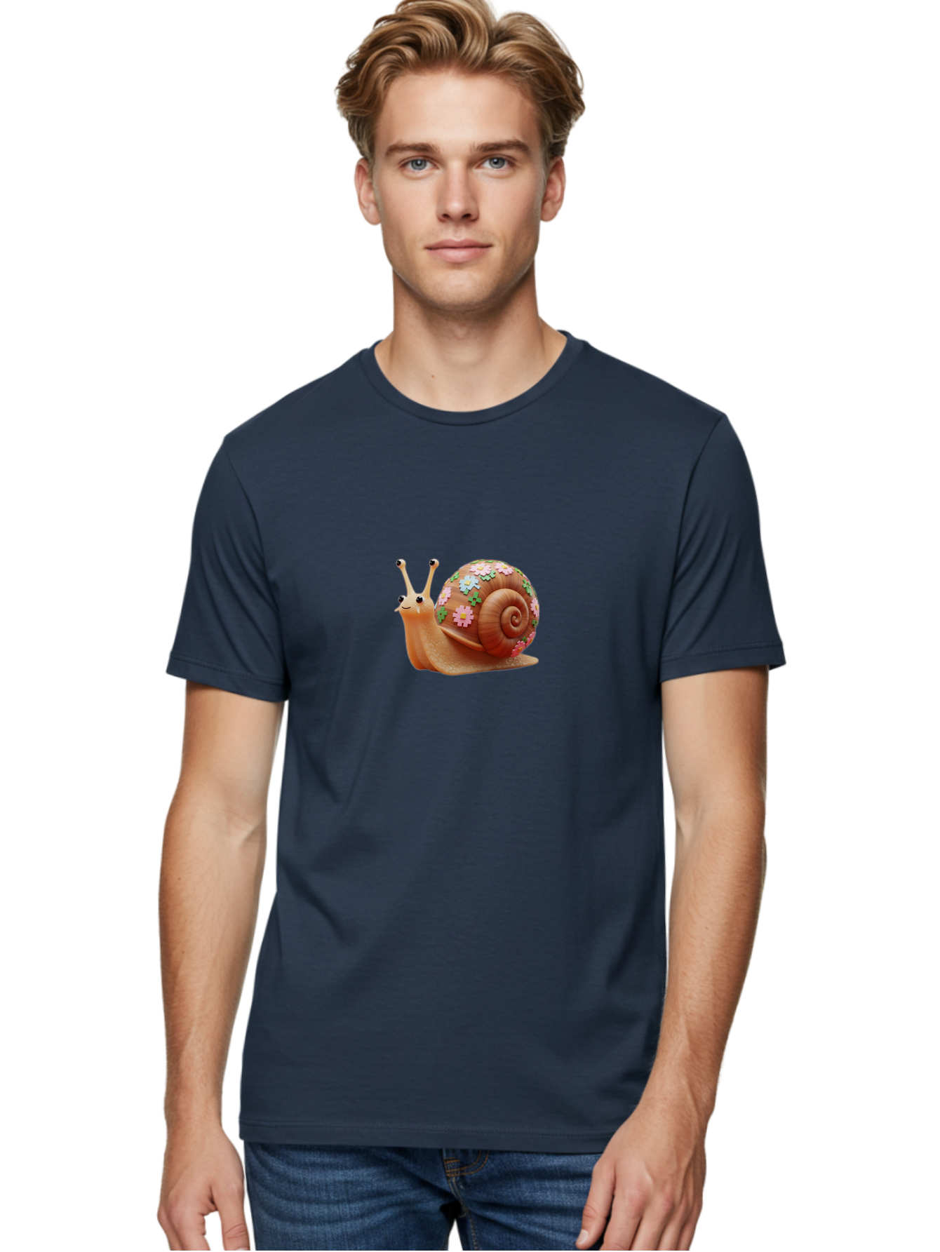 Snail-With-Flowers Men'S Graphic Tee, 100% Cotton, Comfortable Casual Summer Wear, Machine Washable, Vintage Camera, Old Camera, Antique Camera, Black Camera, Classic Photography, Photography Equipment, Nostalgic Device, Film Camera, Bah146