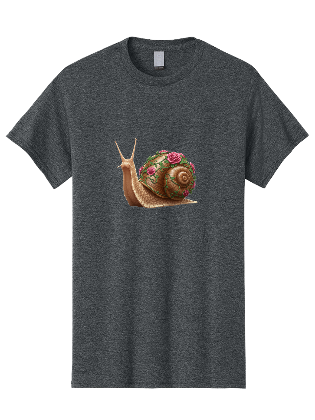 Snail-With-Roses Men'S Graphic Tee, 100% Cotton, Comfortable Casual Summer Wear, Machine Washable, Vintage Camera, Old Camera, Antique Camera, Black Camera, Classic Photography, Photography Equipment, Nostalgic Device, Film Camera, Camera Art Bah148