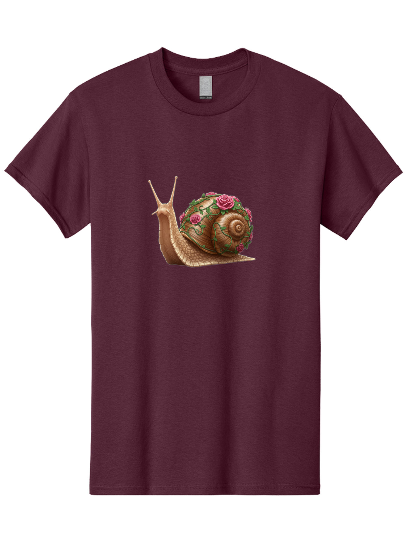 Snail-With-Roses Men'S Graphic Tee, 100% Cotton, Comfortable Casual Summer Wear, Machine Washable, Vintage Camera, Old Camera, Antique Camera, Black Camera, Classic Photography, Photography Equipment, Nostalgic Device, Film Camera, Camera Art Bah148