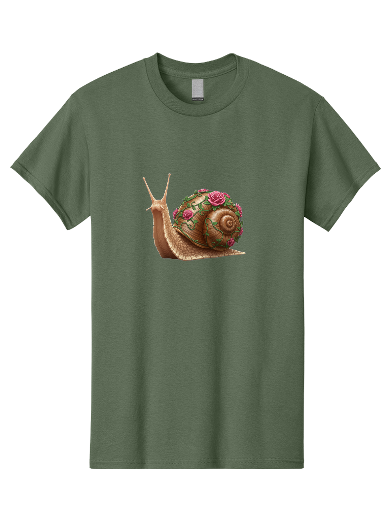 Snail-With-Roses Men'S Graphic Tee, 100% Cotton, Comfortable Casual Summer Wear, Machine Washable, Vintage Camera, Old Camera, Antique Camera, Black Camera, Classic Photography, Photography Equipment, Nostalgic Device, Film Camera, Camera Art Bah148