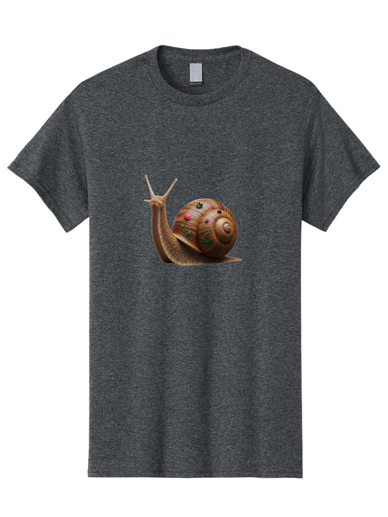 Snail-With-Skull-And-Flowers Men'S Graphic Tee, 100% Cotton, Comfortable Casual Summer Wear, Machine Washable, Vintage Camera, Old Camera, Antique Camera, Black Camera, Classic Photography, Photography Equipment, Nostalgic Device, Film Camera, Bah149