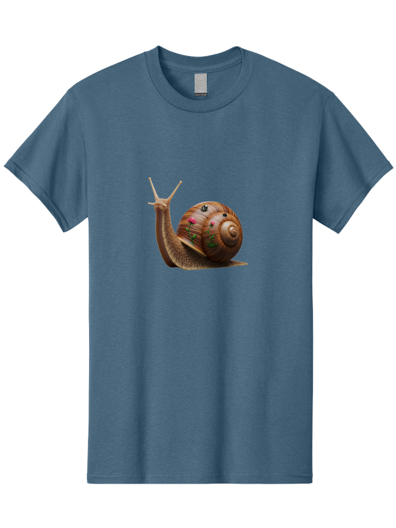 Snail-With-Skull-And-Flowers Men'S Graphic Tee, 100% Cotton, Comfortable Casual Summer Wear, Machine Washable, Vintage Camera, Old Camera, Antique Camera, Black Camera, Classic Photography, Photography Equipment, Nostalgic Device, Film Camera, Bah149