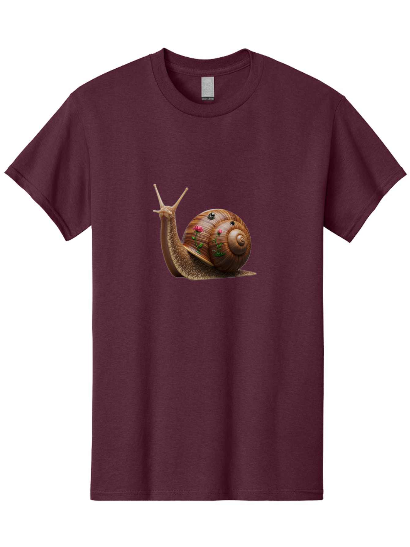 Snail-With-Skull-And-Flowers Men'S Graphic Tee, 100% Cotton, Comfortable Casual Summer Wear, Machine Washable, Vintage Camera, Old Camera, Antique Camera, Black Camera, Classic Photography, Photography Equipment, Nostalgic Device, Film Camera, Bah149