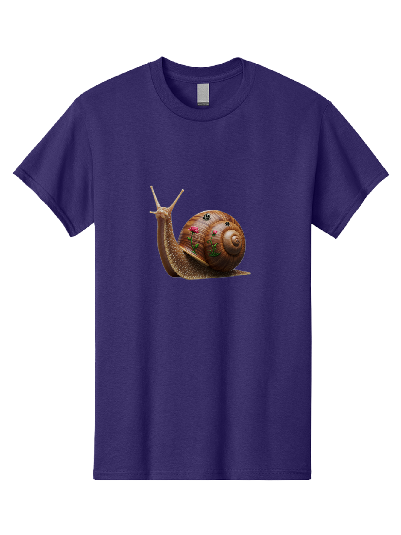 Snail-With-Skull-And-Flowers Men'S Graphic Tee, 100% Cotton, Comfortable Casual Summer Wear, Machine Washable, Vintage Camera, Old Camera, Antique Camera, Black Camera, Classic Photography, Photography Equipment, Nostalgic Device, Film Camera, Bah149