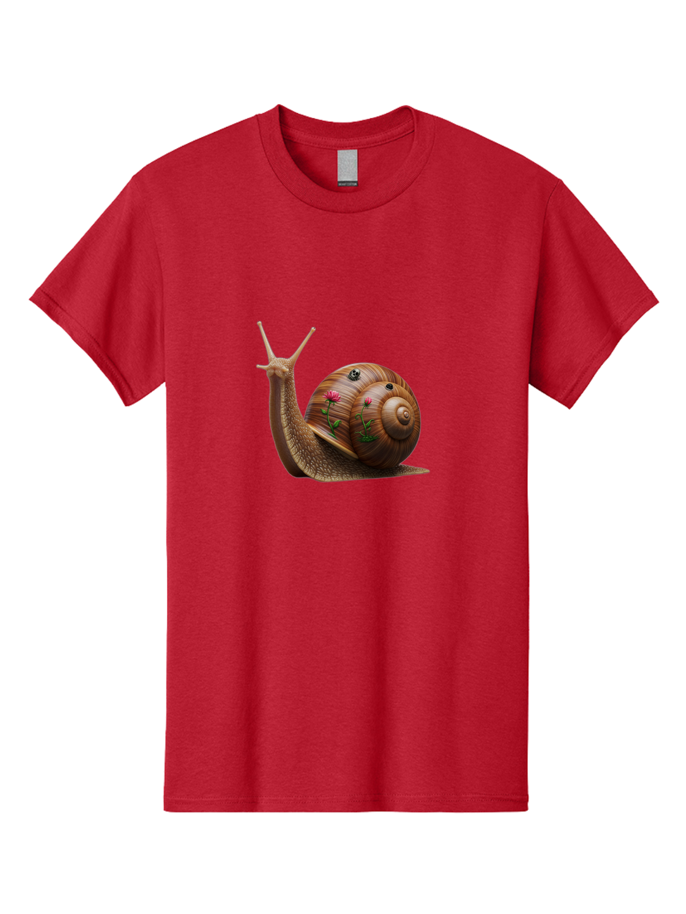 Snail-With-Skull-And-Flowers Men'S Graphic Tee, 100% Cotton, Comfortable Casual Summer Wear, Machine Washable, Vintage Camera, Old Camera, Antique Camera, Black Camera, Classic Photography, Photography Equipment, Nostalgic Device, Film Camera, Bah149