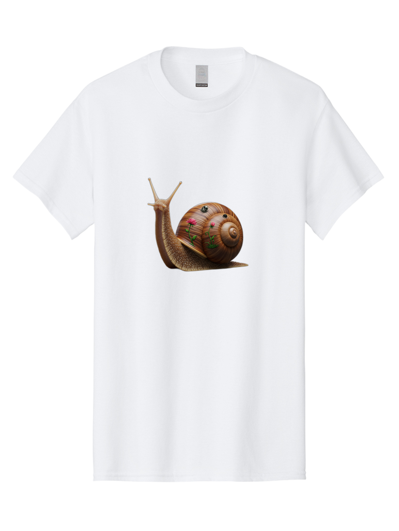 Snail-With-Skull-And-Flowers Men'S Graphic Tee, 100% Cotton, Comfortable Casual Summer Wear, Machine Washable, Vintage Camera, Old Camera, Antique Camera, Black Camera, Classic Photography, Photography Equipment, Nostalgic Device, Film Camera, Bah149