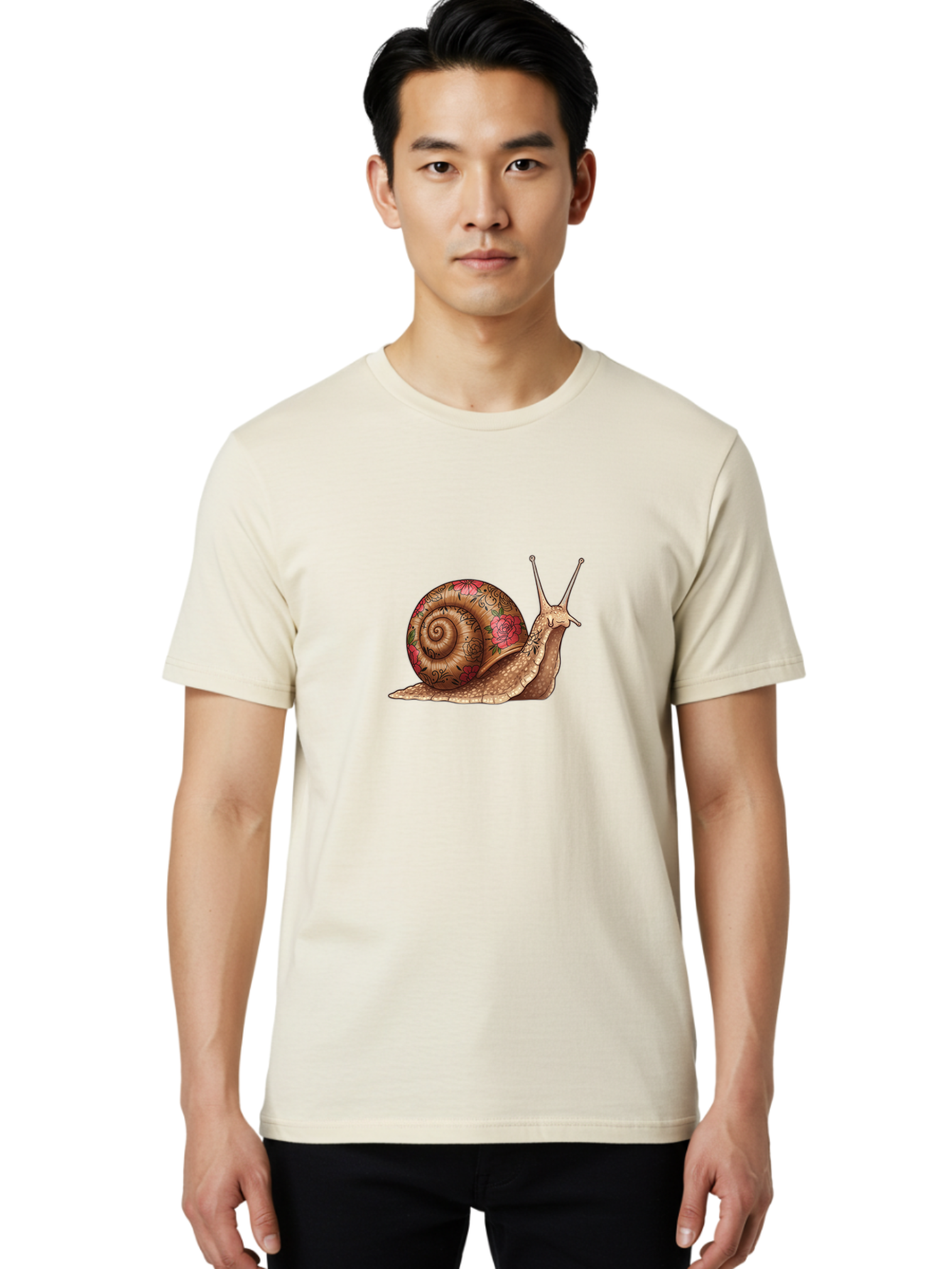 Snail Men'S Graphic Tee, 100% Cotton, Comfortable Casual Summer Wear, Machine Washable, Vintage Camera, Old Camera, Antique Camera, Black Camera, Classic Photography, Photography Equipment, Nostalgic Device, Film Camera, Camera Art Bah150
