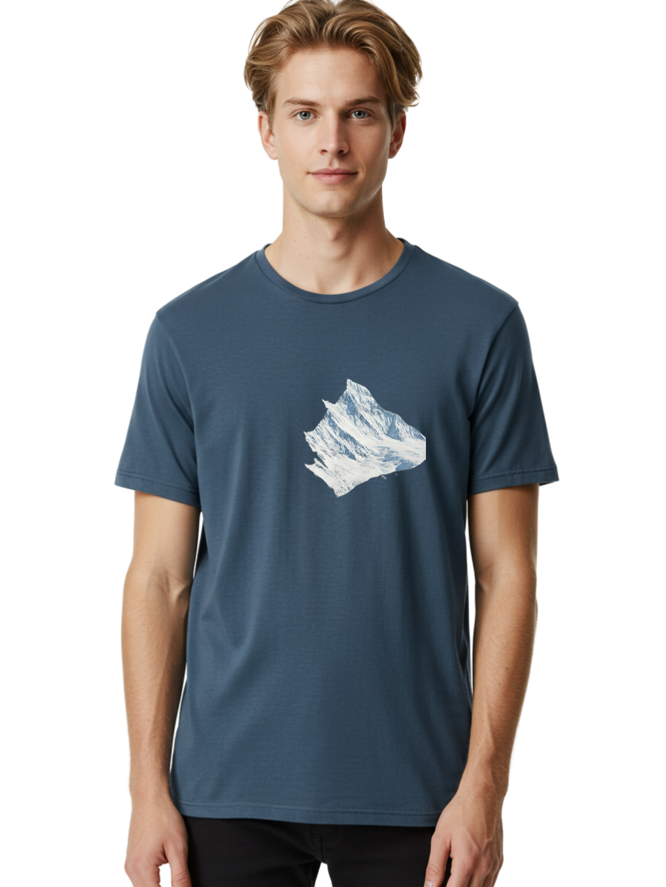 Snowy-Mountain-Peak Men'S Graphic Tee, 100% Cotton, Comfortable Casual Summer Wear, Machine Washable, Vintage Camera, Old Camera, Antique Camera, Black Camera, Classic Photography, Photography Equipment, Nostalgic Device, Film Camera, Bah153