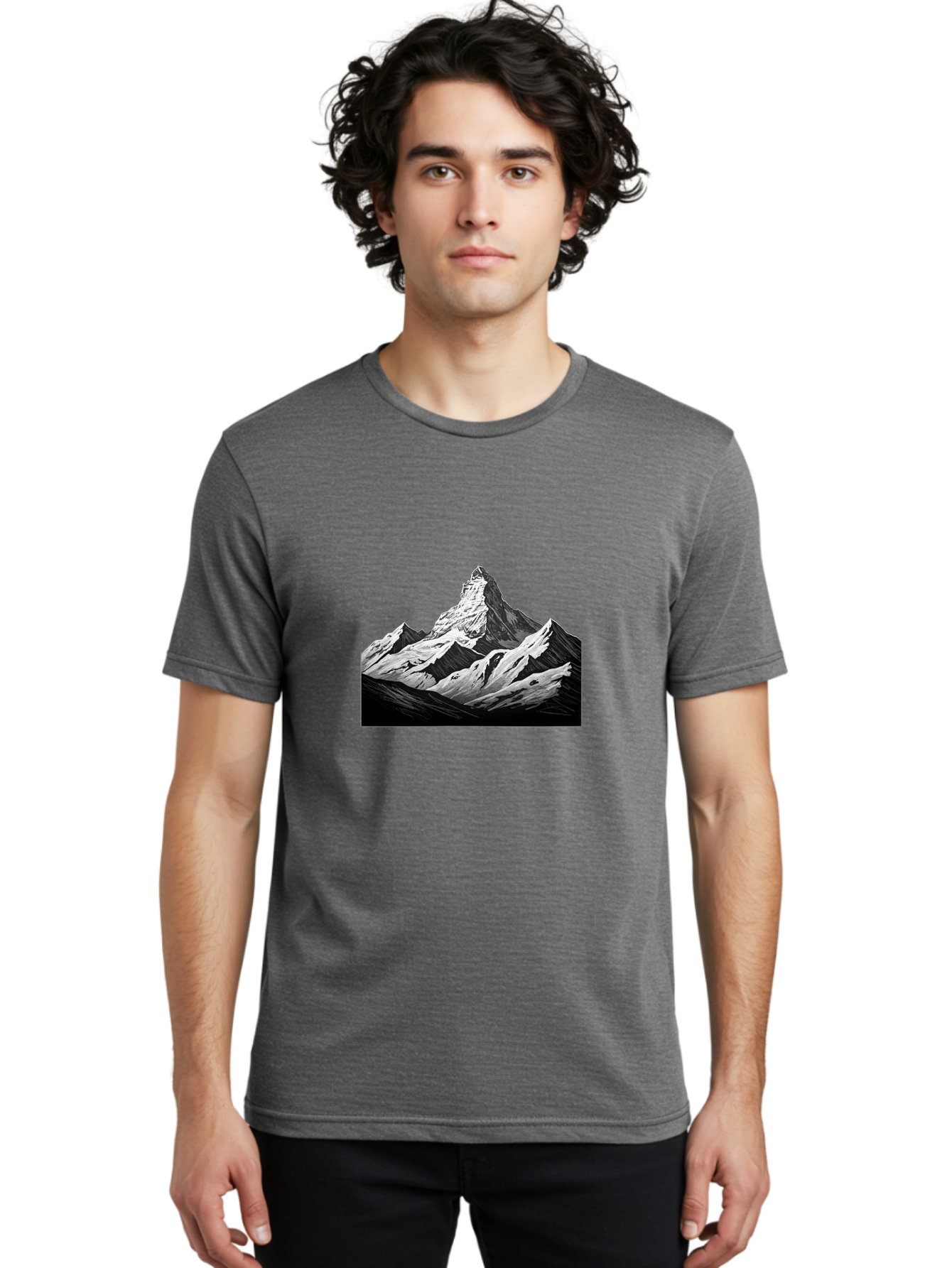 Snowy-Mountain Men'S Graphic Tee, 100% Cotton, Comfortable Casual Summer Wear, Machine Washable, Vintage Camera, Old Camera, Antique Camera, Black Camera, Classic Photography, Photography Equipment, Nostalgic Device, Film Camera, Camera Art Bah157
