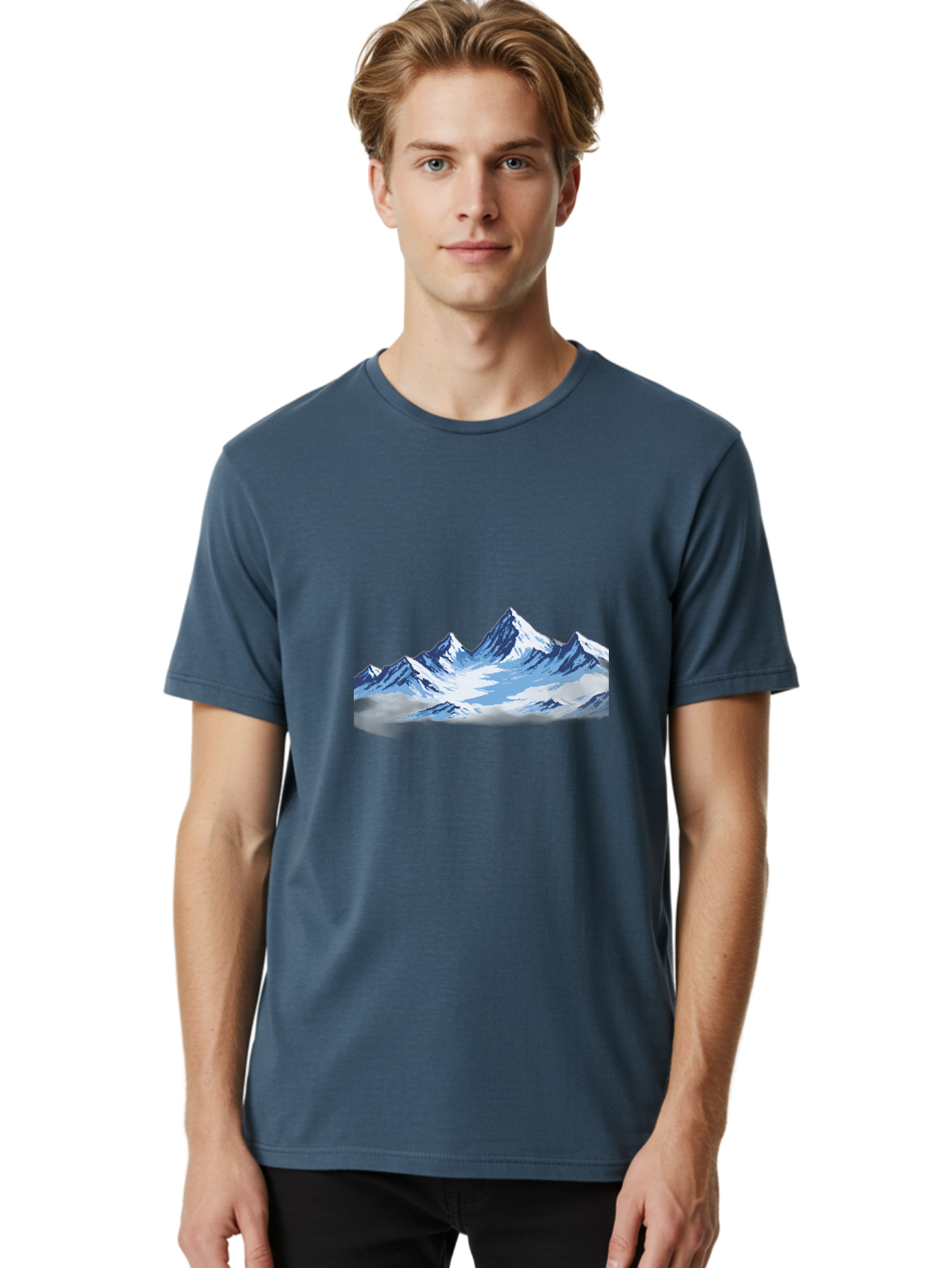 Snowy-Mountains Men'S Graphic Tee, 100% Cotton, Comfortable Casual Summer Wear, Machine Washable, Vintage Camera, Old Camera, Antique Camera, Black Camera, Classic Photography, Photography Equipment, Nostalgic Device, Film Camera, Camera Art Bah158