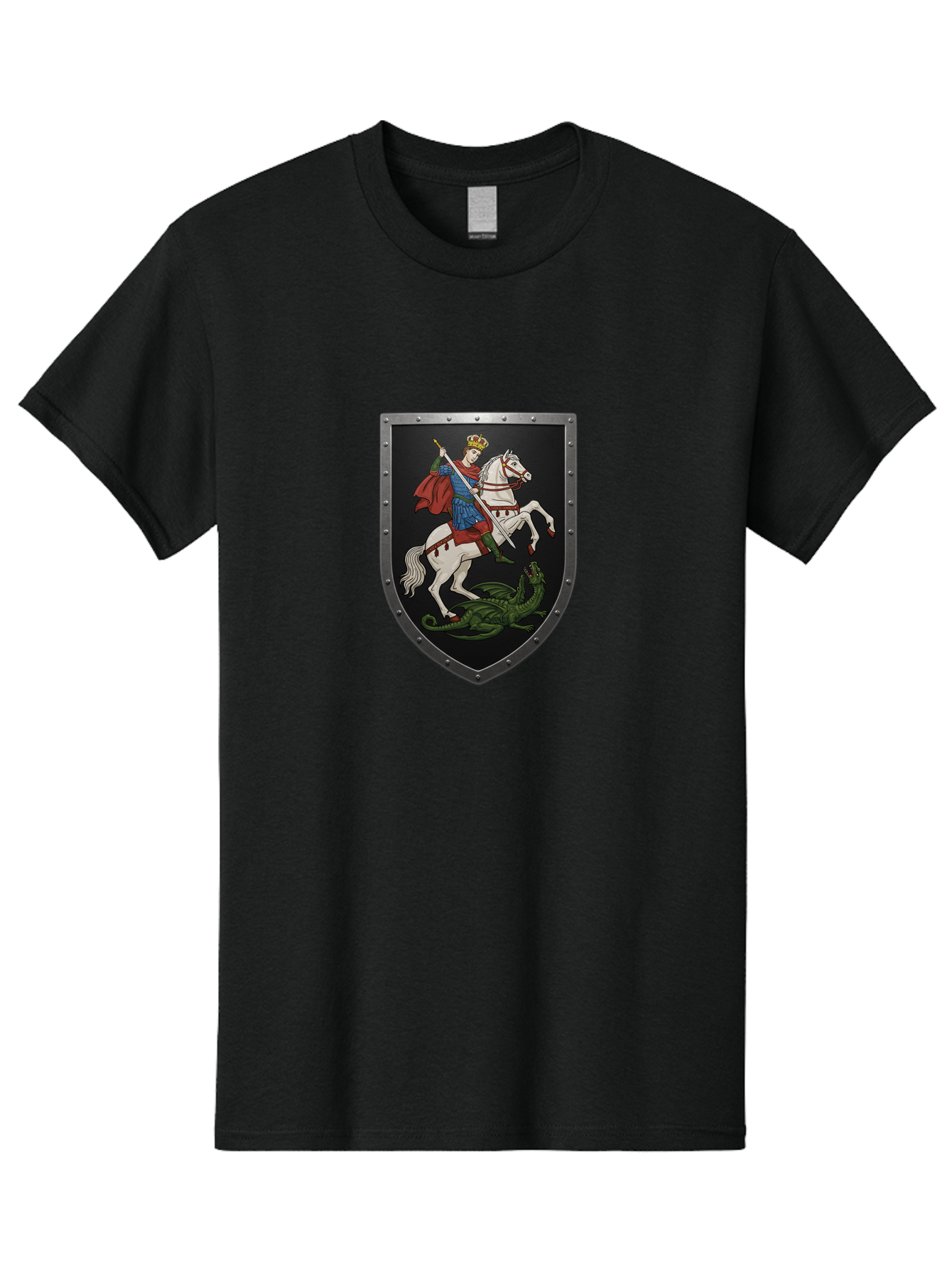 St-George-Slaying-The-Dragon Men'S Graphic Tee, 100% Cotton, Comfortable Casual Summer Wear, Machine Washable, Vintage Camera, Old Camera, Antique Camera, Black Camera, Classic Photography, Photography Equipment, Nostalgic Device, Film Camera, Bah170