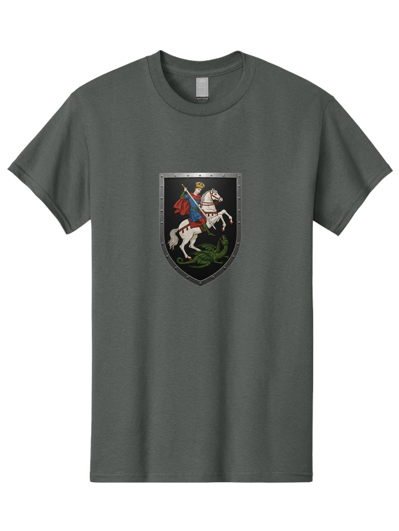 St-George-Slaying-The-Dragon Men'S Graphic Tee, 100% Cotton, Comfortable Casual Summer Wear, Machine Washable, Vintage Camera, Old Camera, Antique Camera, Black Camera, Classic Photography, Photography Equipment, Nostalgic Device, Film Camera, Bah170