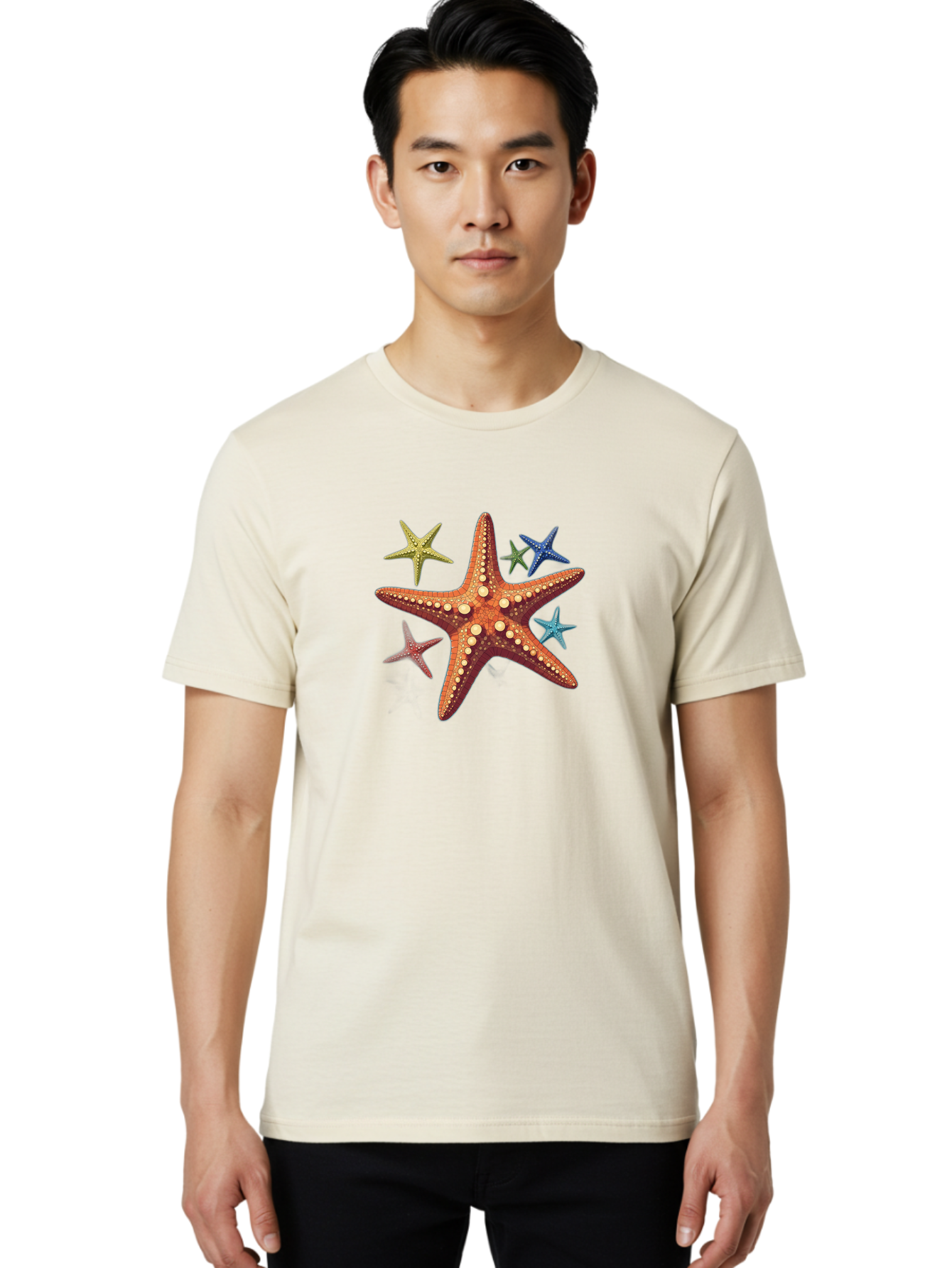 Starfish-Set Men'S Graphic Tee, 100% Cotton, Comfortable Casual Summer Wear, Machine Washable, Vintage Camera, Old Camera, Antique Camera, Black Camera, Classic Photography, Photography Equipment, Nostalgic Device, Film Camera, Camera Art Bah178