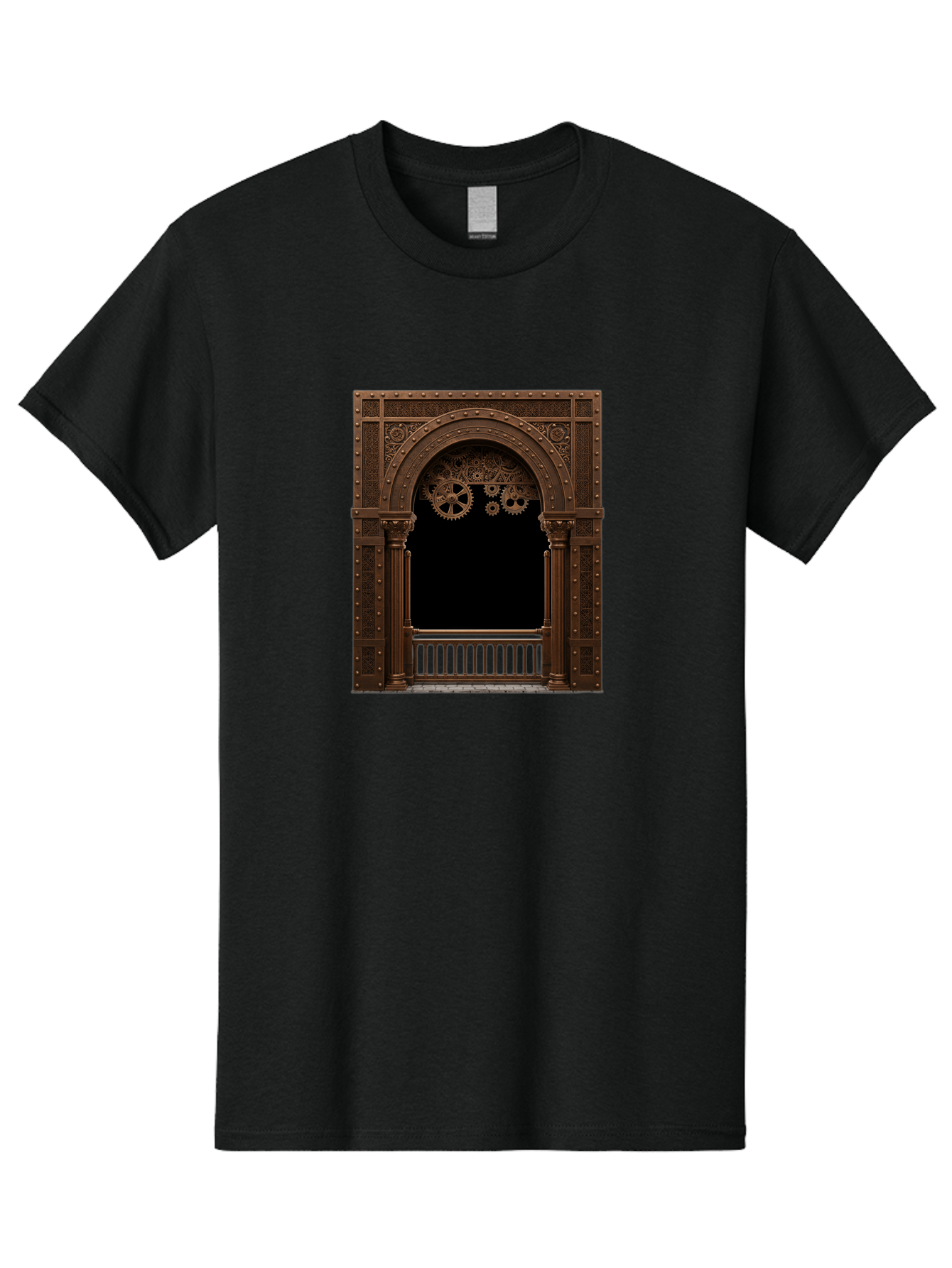 Steampunk-Archway Men'S Graphic Tee, 100% Cotton, Comfortable Casual Summer Wear, Machine Washable, Vintage Camera, Old Camera, Antique Camera, Black Camera, Classic Photography, Photography Equipment, Nostalgic Device, Film Camera, Camera Art Bah179