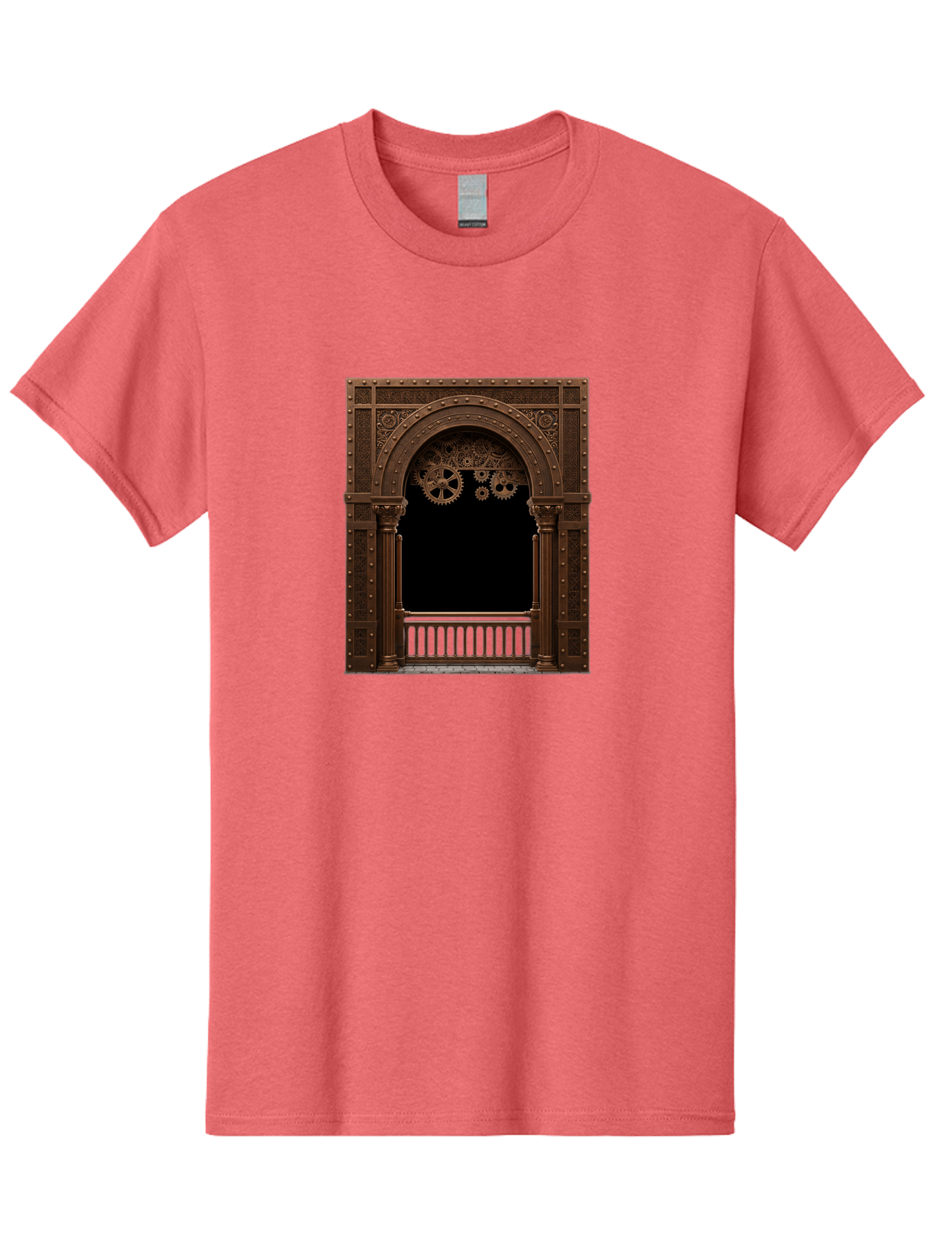 Steampunk-Archway Men'S Graphic Tee, 100% Cotton, Comfortable Casual Summer Wear, Machine Washable, Vintage Camera, Old Camera, Antique Camera, Black Camera, Classic Photography, Photography Equipment, Nostalgic Device, Film Camera, Camera Art Bah179