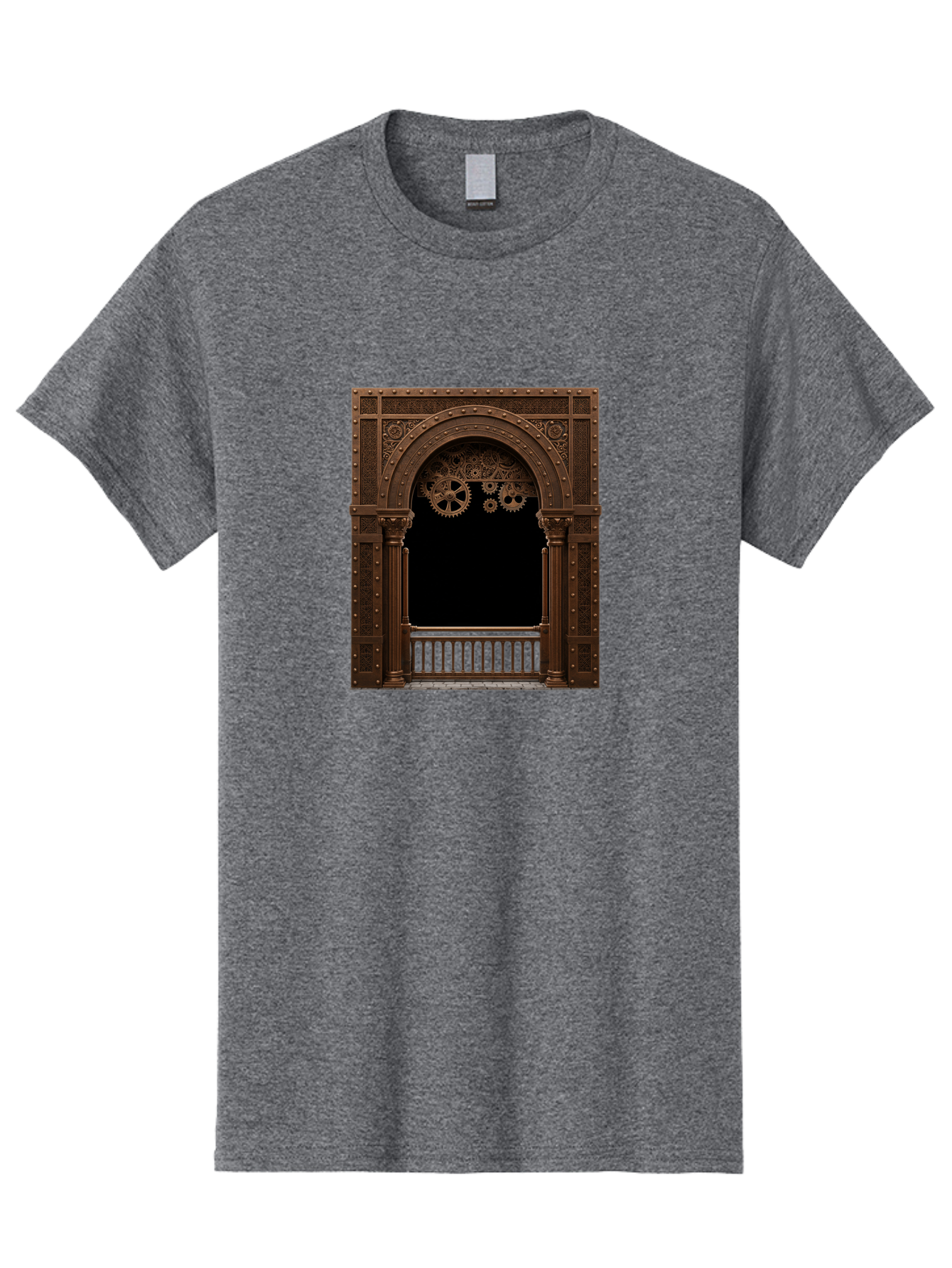 Steampunk-Archway Men'S Graphic Tee, 100% Cotton, Comfortable Casual Summer Wear, Machine Washable, Vintage Camera, Old Camera, Antique Camera, Black Camera, Classic Photography, Photography Equipment, Nostalgic Device, Film Camera, Camera Art Bah179