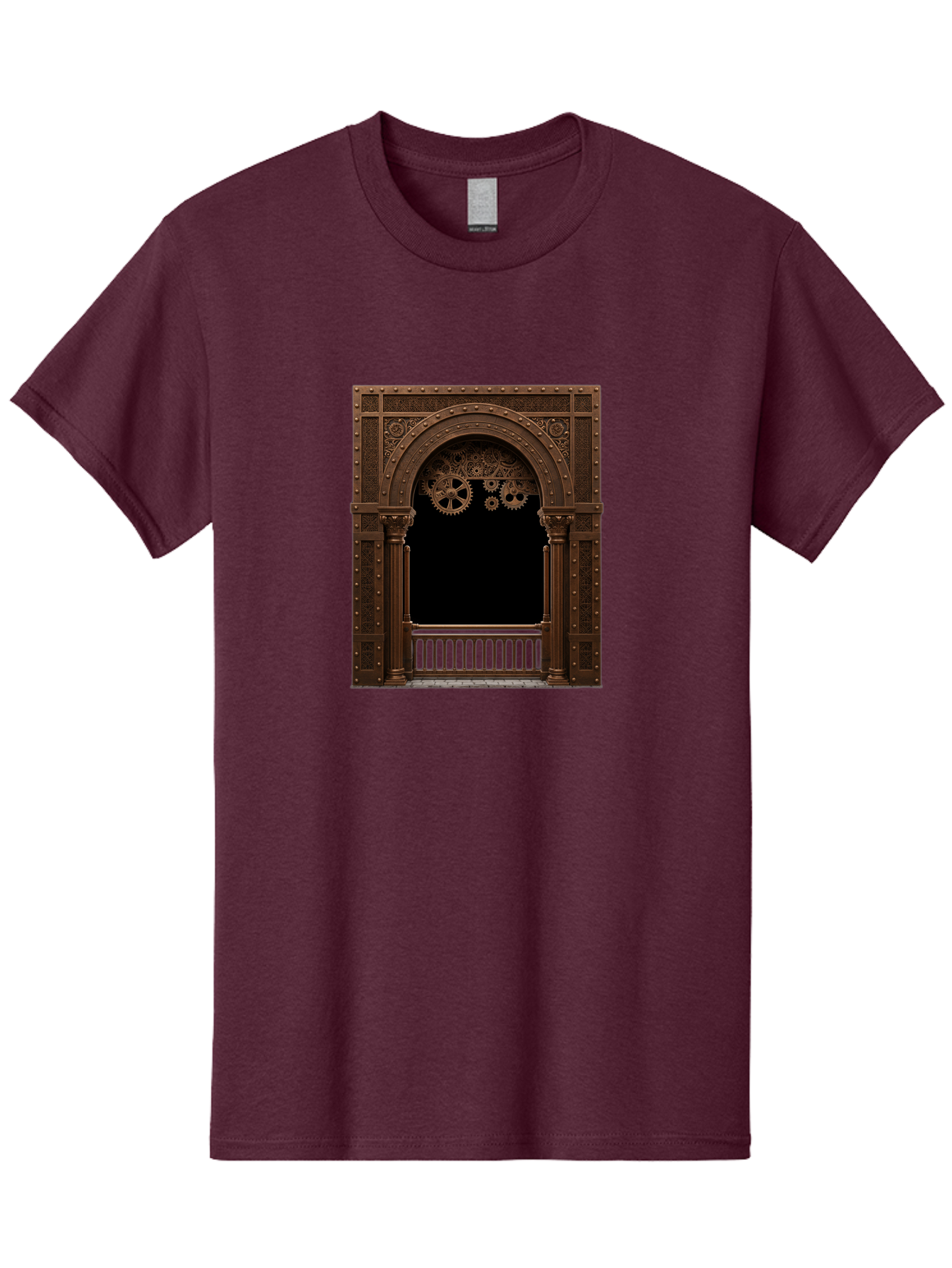 Steampunk-Archway Men'S Graphic Tee, 100% Cotton, Comfortable Casual Summer Wear, Machine Washable, Vintage Camera, Old Camera, Antique Camera, Black Camera, Classic Photography, Photography Equipment, Nostalgic Device, Film Camera, Camera Art Bah179