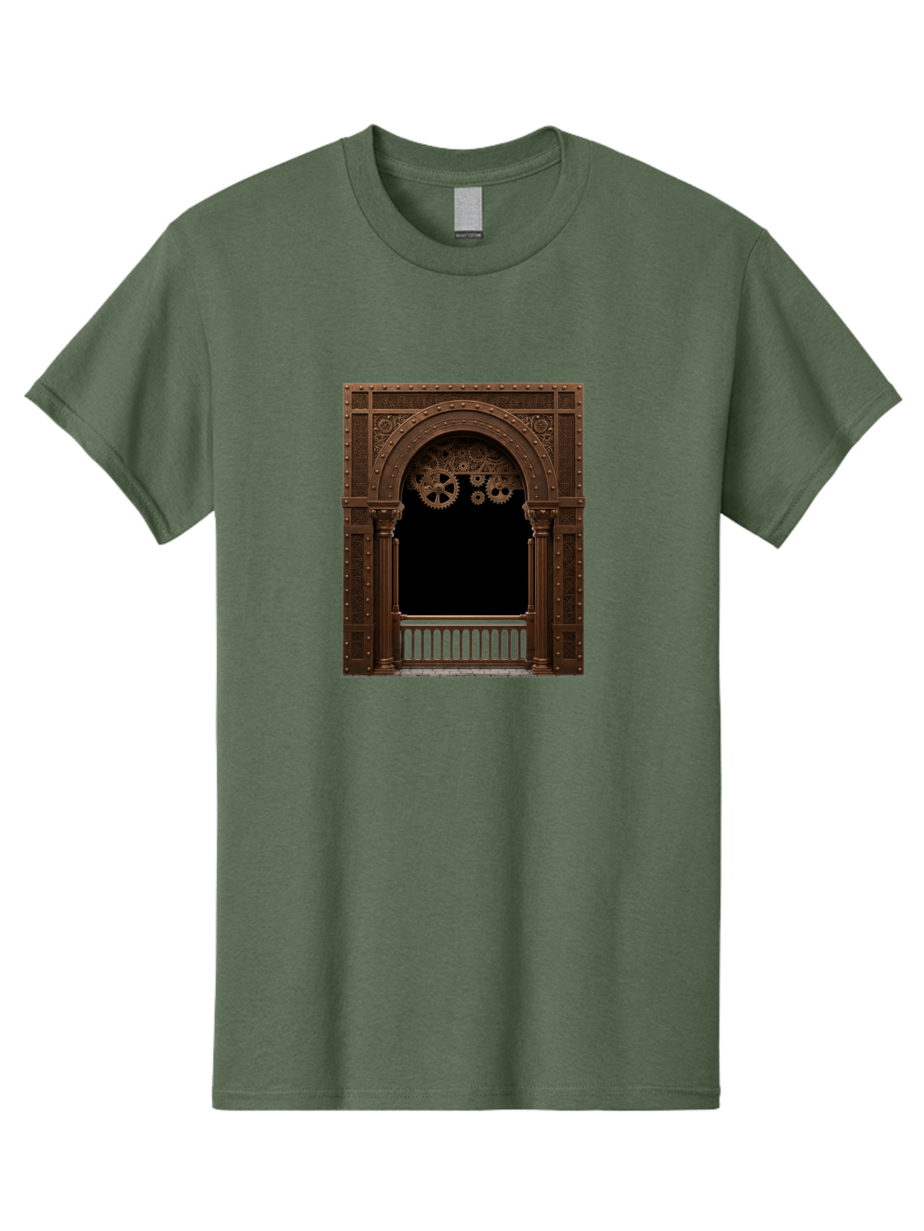 Steampunk-Archway Men'S Graphic Tee, 100% Cotton, Comfortable Casual Summer Wear, Machine Washable, Vintage Camera, Old Camera, Antique Camera, Black Camera, Classic Photography, Photography Equipment, Nostalgic Device, Film Camera, Camera Art Bah179