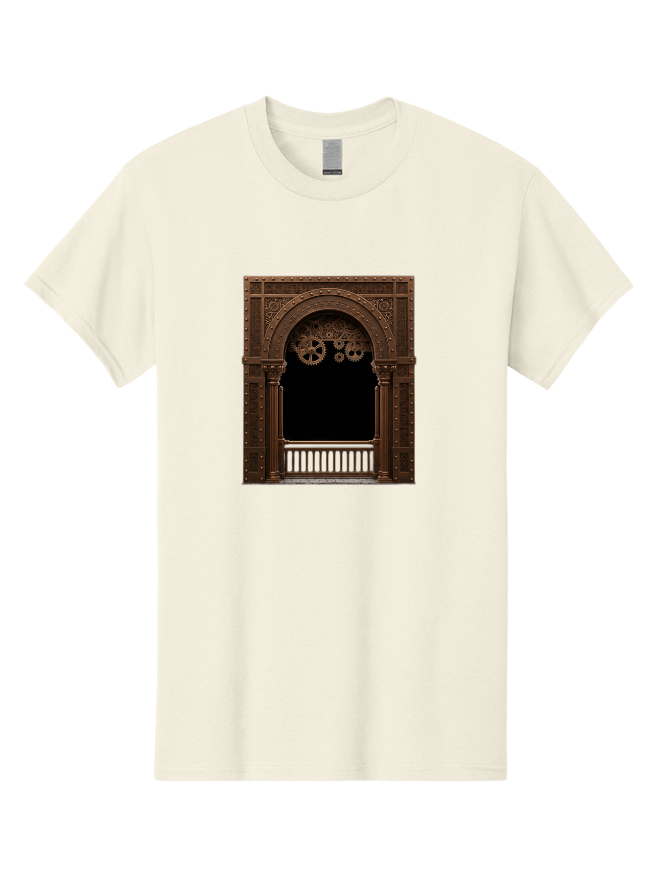 Steampunk-Archway Men'S Graphic Tee, 100% Cotton, Comfortable Casual Summer Wear, Machine Washable, Vintage Camera, Old Camera, Antique Camera, Black Camera, Classic Photography, Photography Equipment, Nostalgic Device, Film Camera, Camera Art Bah179