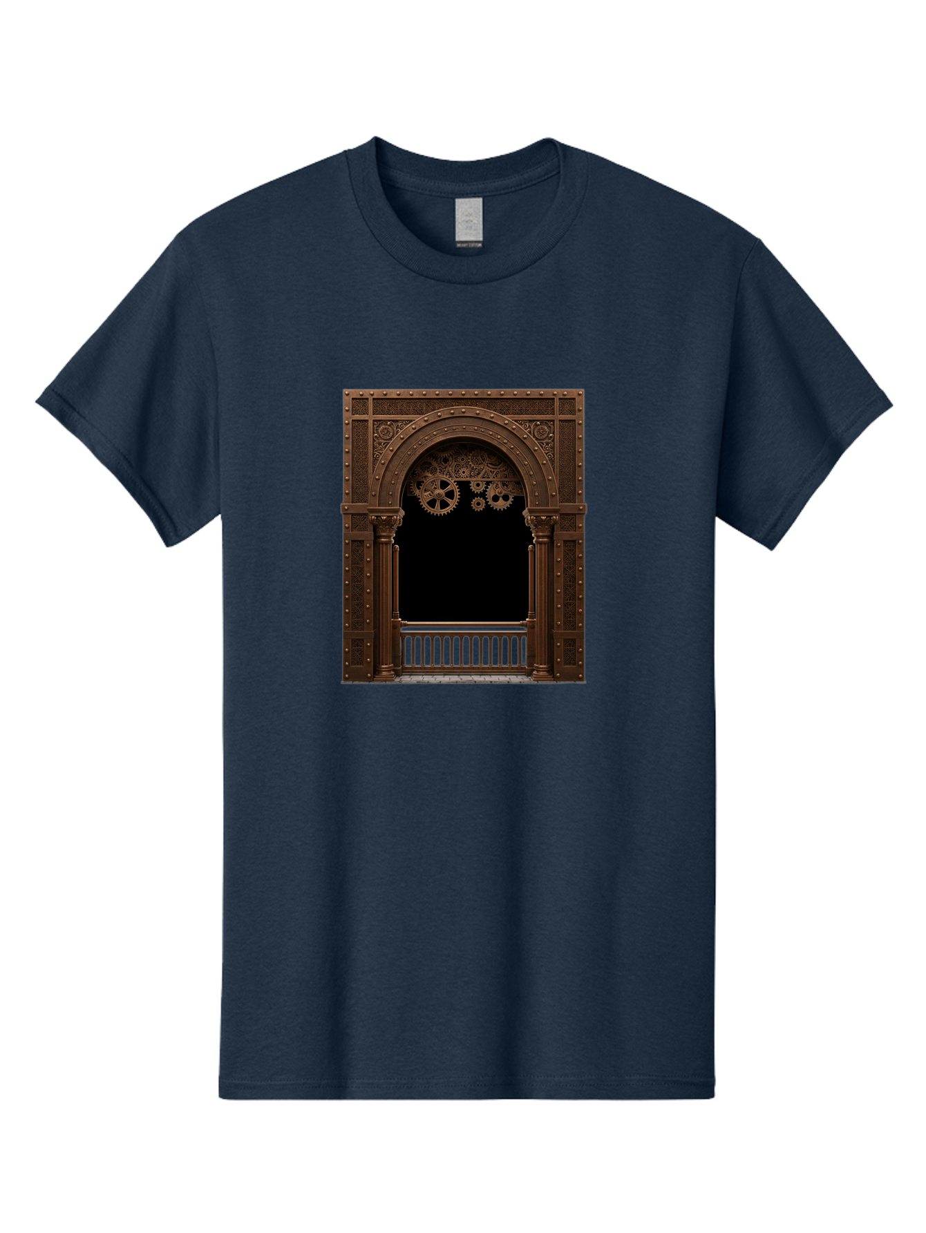 Steampunk-Archway Men'S Graphic Tee, 100% Cotton, Comfortable Casual Summer Wear, Machine Washable, Vintage Camera, Old Camera, Antique Camera, Black Camera, Classic Photography, Photography Equipment, Nostalgic Device, Film Camera, Camera Art Bah179