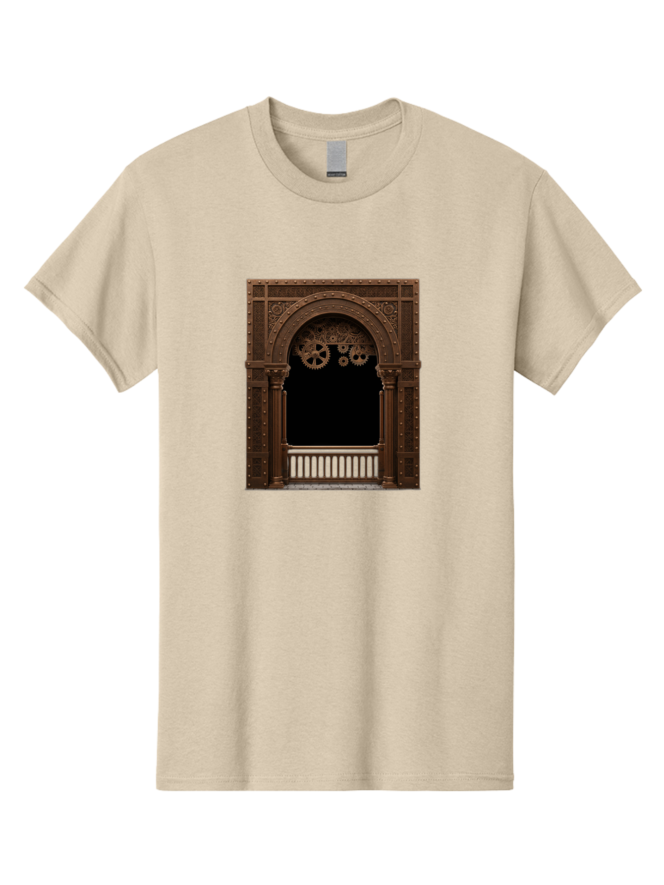 Steampunk-Archway Men'S Graphic Tee, 100% Cotton, Comfortable Casual Summer Wear, Machine Washable, Vintage Camera, Old Camera, Antique Camera, Black Camera, Classic Photography, Photography Equipment, Nostalgic Device, Film Camera, Camera Art Bah179