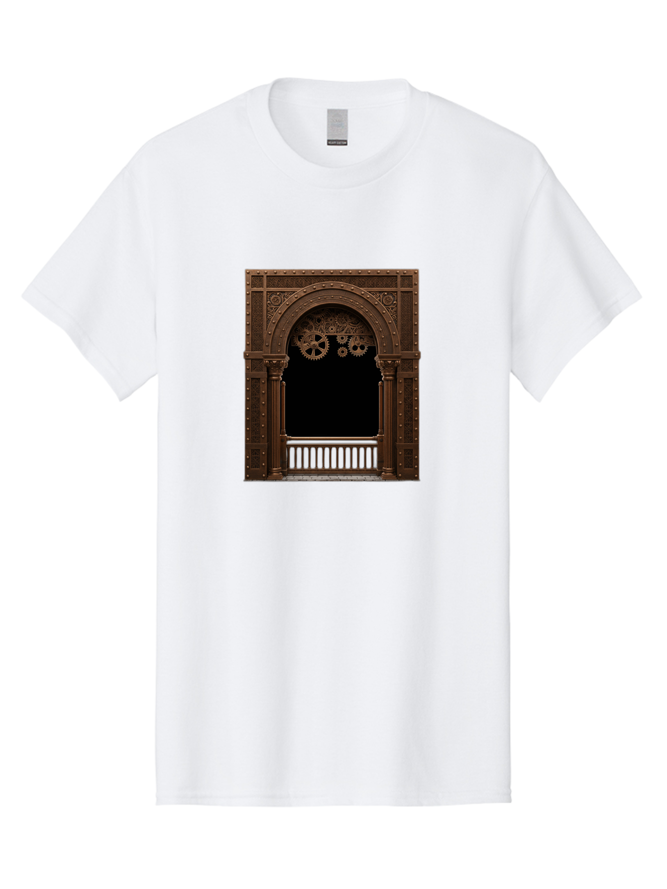 Steampunk-Archway Men'S Graphic Tee, 100% Cotton, Comfortable Casual Summer Wear, Machine Washable, Vintage Camera, Old Camera, Antique Camera, Black Camera, Classic Photography, Photography Equipment, Nostalgic Device, Film Camera, Camera Art Bah179