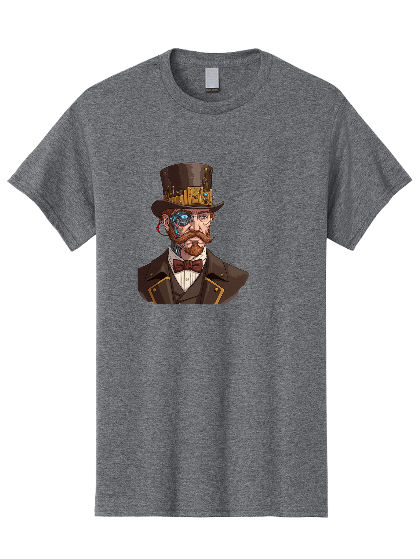 Steampunk-Gentleman Men'S Graphic Tee, 100% Cotton, Comfortable Casual Summer Wear, Machine Washable, Vintage Camera, Old Camera, Antique Camera, Black Camera, Classic Photography, Photography Equipment, Nostalgic Device, Film Camera, Bah183