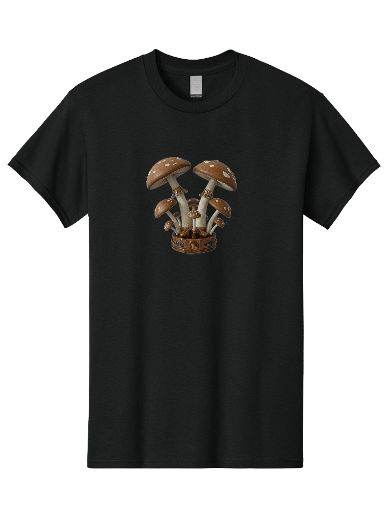 Steampunk-Mushrooms Men'S Graphic Tee, 100% Cotton, Comfortable Casual Summer Wear, Machine Washable, Vintage Camera, Old Camera, Antique Camera, Black Camera, Classic Photography, Photography Equipment, Nostalgic Device, Film Camera, Bah187
