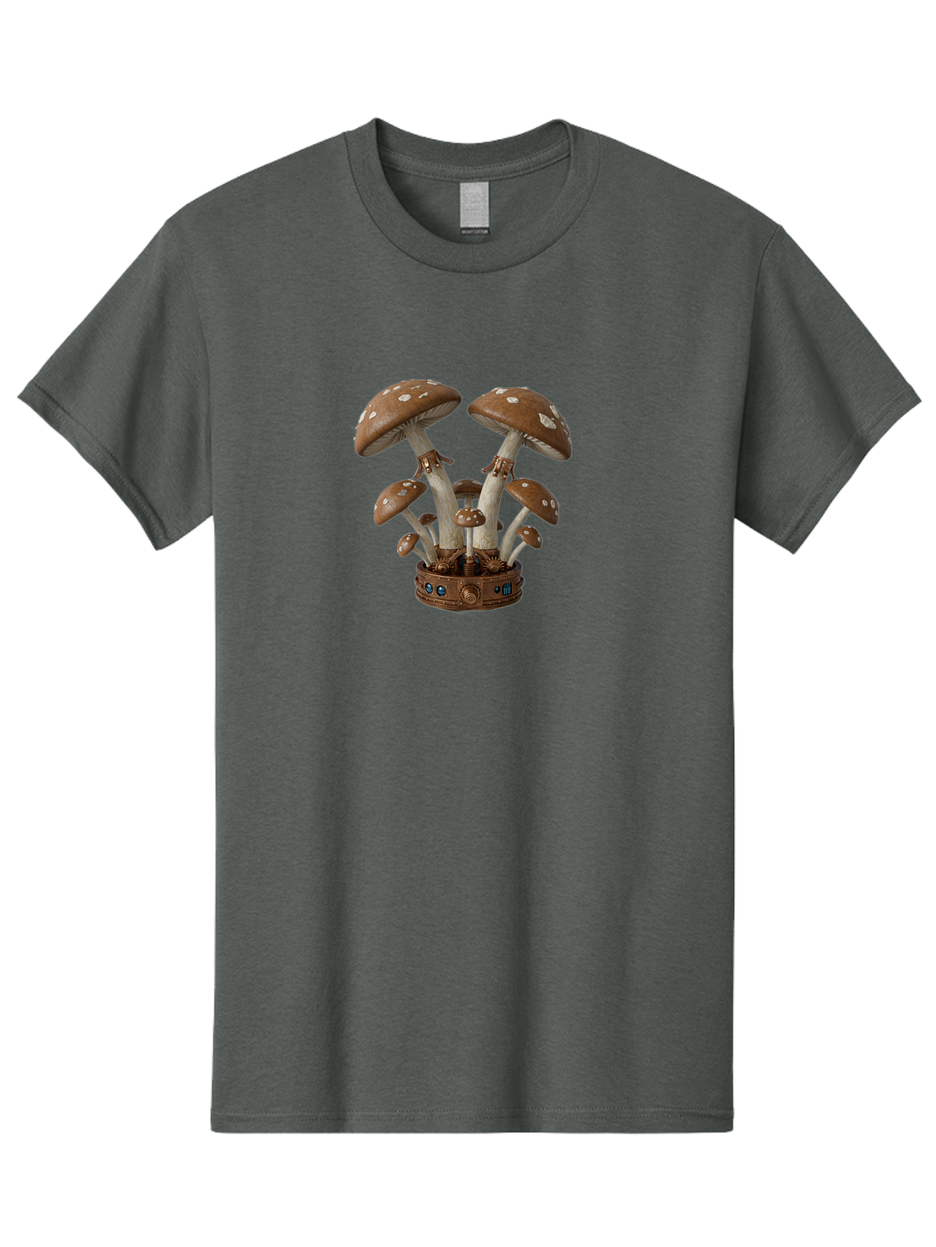 Steampunk-Mushrooms Men'S Graphic Tee, 100% Cotton, Comfortable Casual Summer Wear, Machine Washable, Vintage Camera, Old Camera, Antique Camera, Black Camera, Classic Photography, Photography Equipment, Nostalgic Device, Film Camera, Bah187