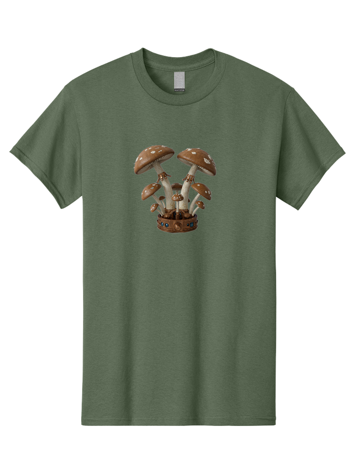 Steampunk-Mushrooms Men'S Graphic Tee, 100% Cotton, Comfortable Casual Summer Wear, Machine Washable, Vintage Camera, Old Camera, Antique Camera, Black Camera, Classic Photography, Photography Equipment, Nostalgic Device, Film Camera, Bah187