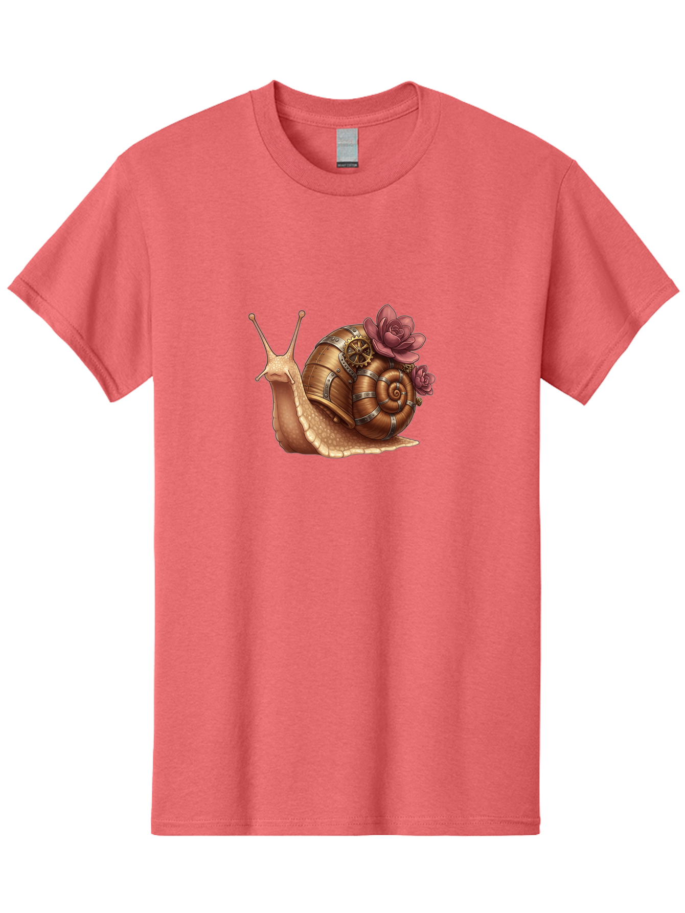 Steampunk-Snail Men'S Graphic Tee, 100% Cotton, Comfortable Casual Summer Wear, Machine Washable, Vintage Camera, Old Camera, Antique Camera, Black Camera, Classic Photography, Photography Equipment, Nostalgic Device, Film Camera, Camera Art Bah188