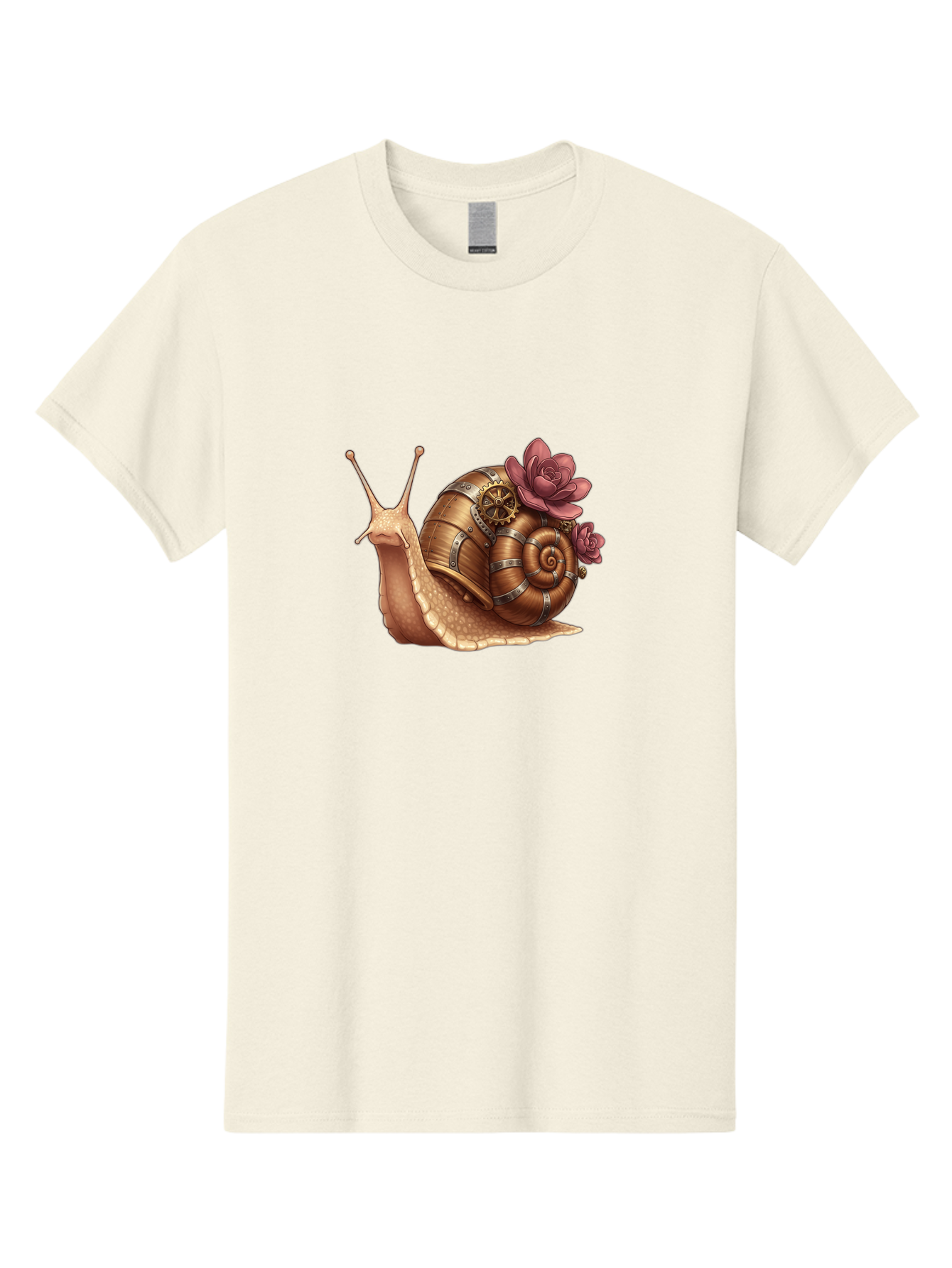 Steampunk-Snail Men'S Graphic Tee, 100% Cotton, Comfortable Casual Summer Wear, Machine Washable, Vintage Camera, Old Camera, Antique Camera, Black Camera, Classic Photography, Photography Equipment, Nostalgic Device, Film Camera, Camera Art Bah188