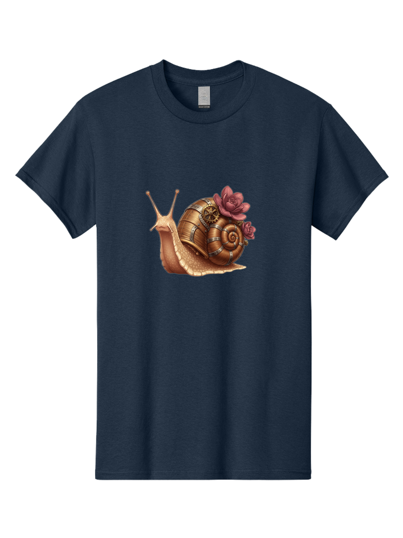 Steampunk-Snail Men'S Graphic Tee, 100% Cotton, Comfortable Casual Summer Wear, Machine Washable, Vintage Camera, Old Camera, Antique Camera, Black Camera, Classic Photography, Photography Equipment, Nostalgic Device, Film Camera, Camera Art Bah188