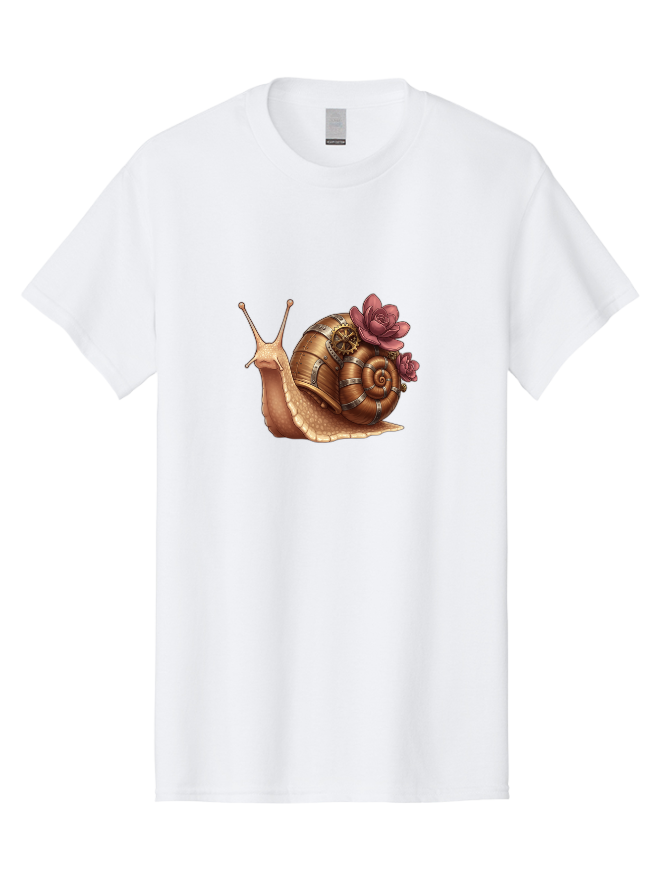 Steampunk-Snail Men'S Graphic Tee, 100% Cotton, Comfortable Casual Summer Wear, Machine Washable, Vintage Camera, Old Camera, Antique Camera, Black Camera, Classic Photography, Photography Equipment, Nostalgic Device, Film Camera, Camera Art Bah188