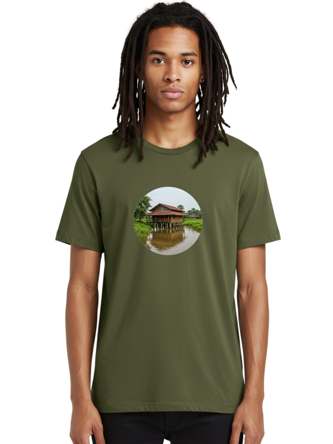 Stilt-House-2 Men'S Graphic Tee, 100% Cotton, Comfortable Casual Summer Wear, Machine Washable, Vintage Camera, Old Camera, Antique Camera, Black Camera, Classic Photography, Photography Equipment, Nostalgic Device, Film Camera, Camera Art Bah190