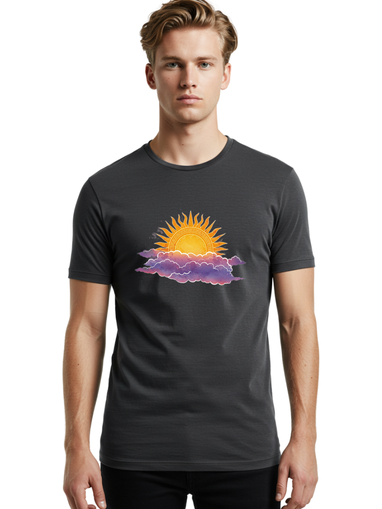 Sunrise-Design Men'S Graphic Tee, 100% Cotton, Comfortable Casual Summer Wear, Machine Washable, Vintage Camera, Old Camera, Antique Camera, Black Camera, Classic Photography, Photography Equipment, Nostalgic Device, Film Camera, Camera Art Bah205