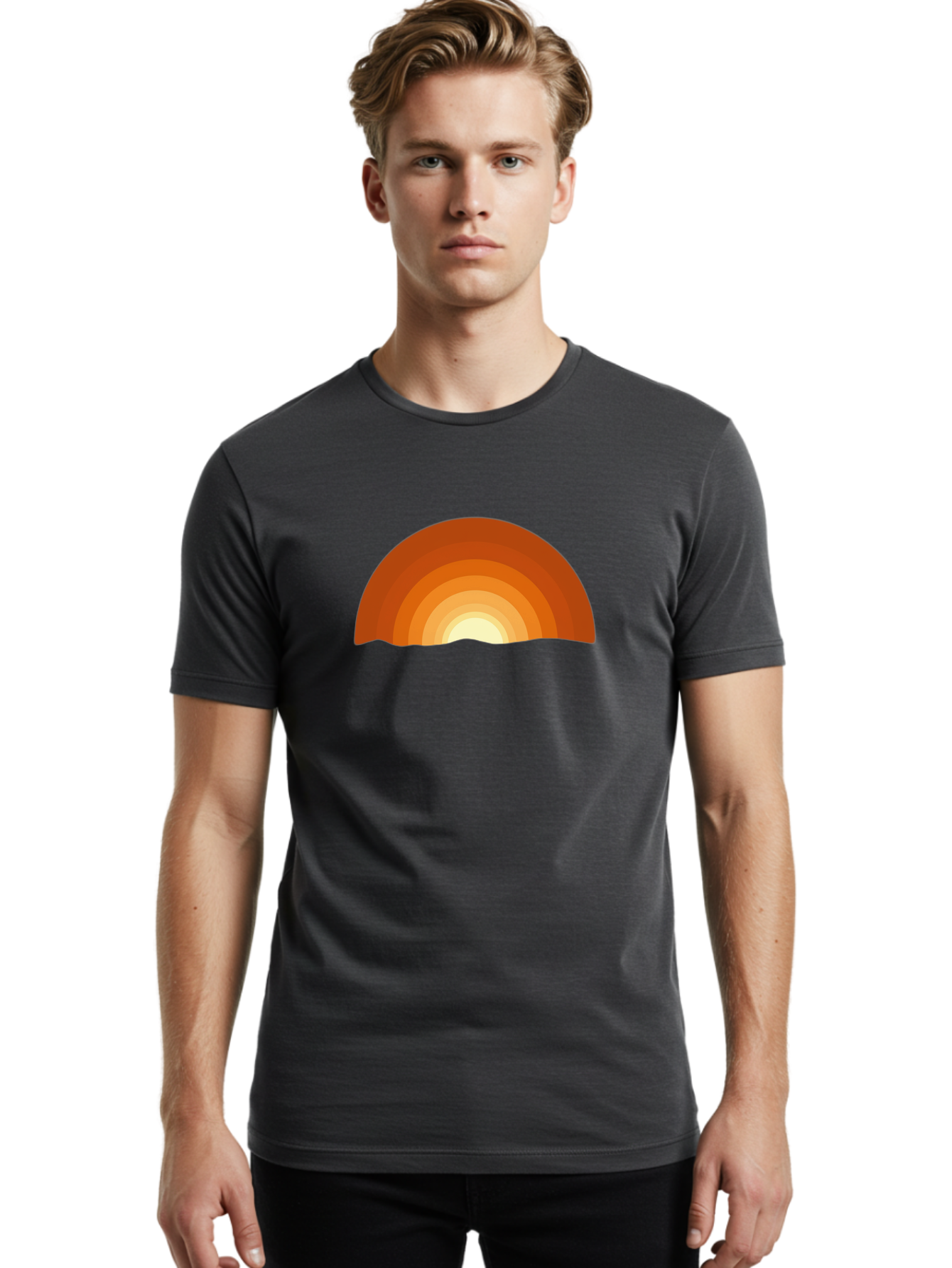 Sunset-1 Men'S Graphic Tee, 100% Cotton, Comfortable Casual Summer Wear, Machine Washable, Vintage Camera, Old Camera, Antique Camera, Black Camera, Classic Photography, Photography Equipment, Nostalgic Device, Film Camera, Camera Art Bah207