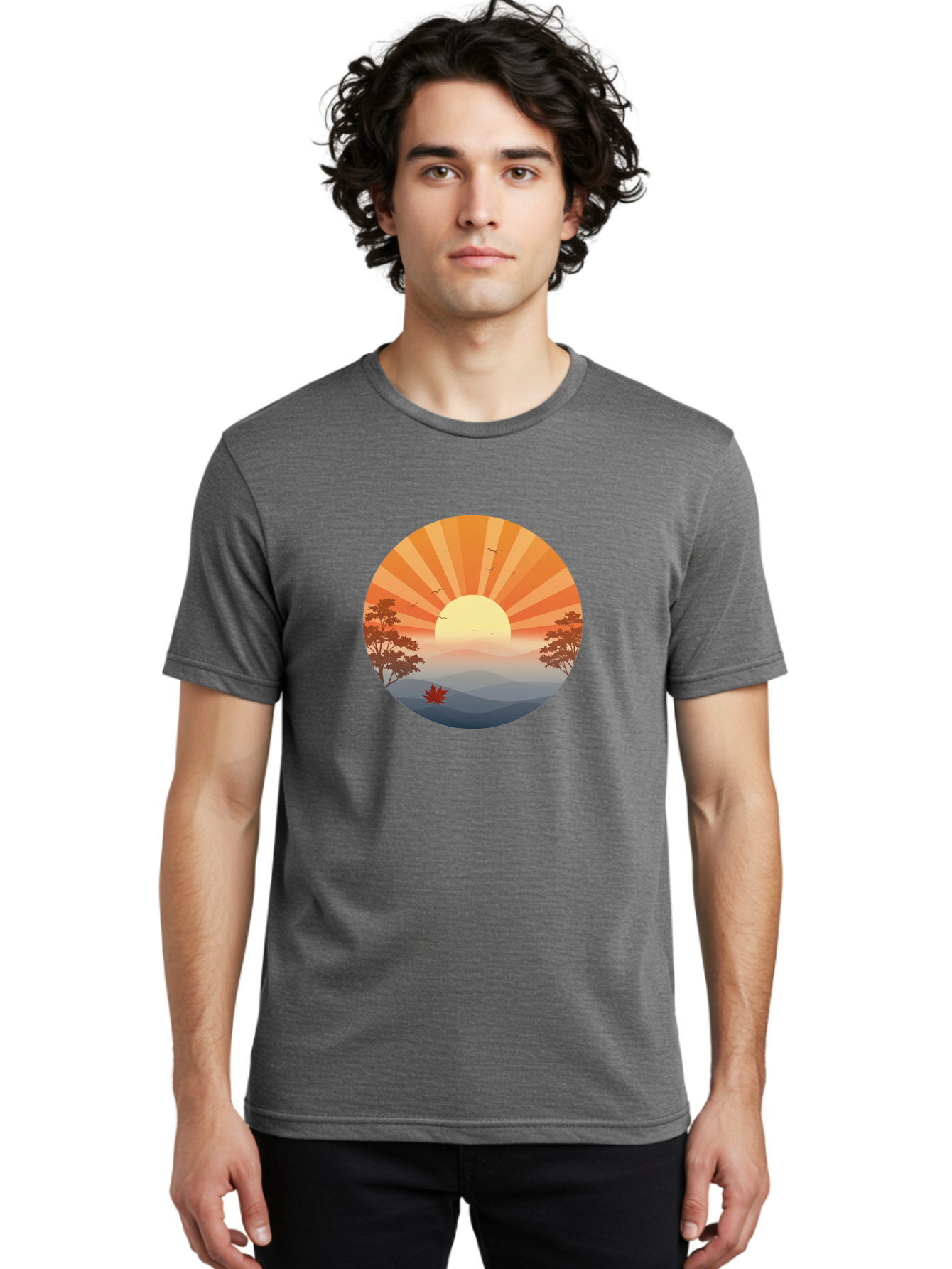 Sunset-Landscape Men'S Graphic Tee, 100% Cotton, Comfortable Casual Summer Wear, Machine Washable, Vintage Camera, Old Camera, Antique Camera, Black Camera, Classic Photography, Photography Equipment, Nostalgic Device, Film Camera, Camera Art Bah208