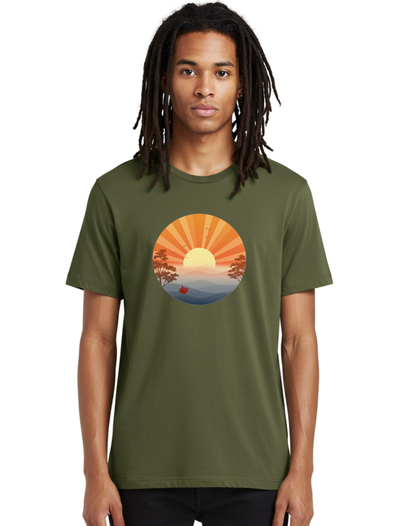 Sunset-Landscape Men'S Graphic Tee, 100% Cotton, Comfortable Casual Summer Wear, Machine Washable, Vintage Camera, Old Camera, Antique Camera, Black Camera, Classic Photography, Photography Equipment, Nostalgic Device, Film Camera, Camera Art Bah208